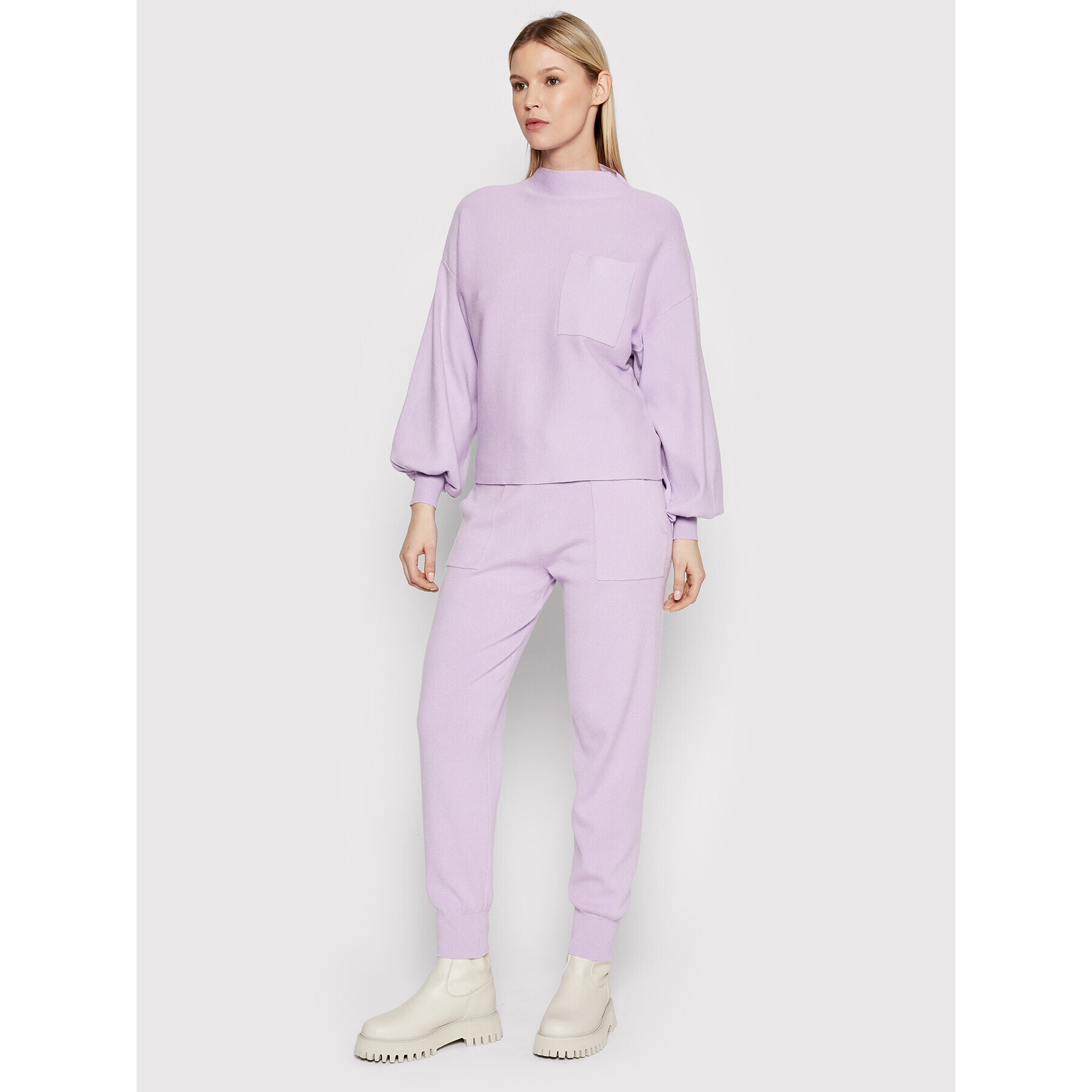 Vero Moda Svetr Nancy 10260585 Fialová Relaxed Fit - Pepit.cz