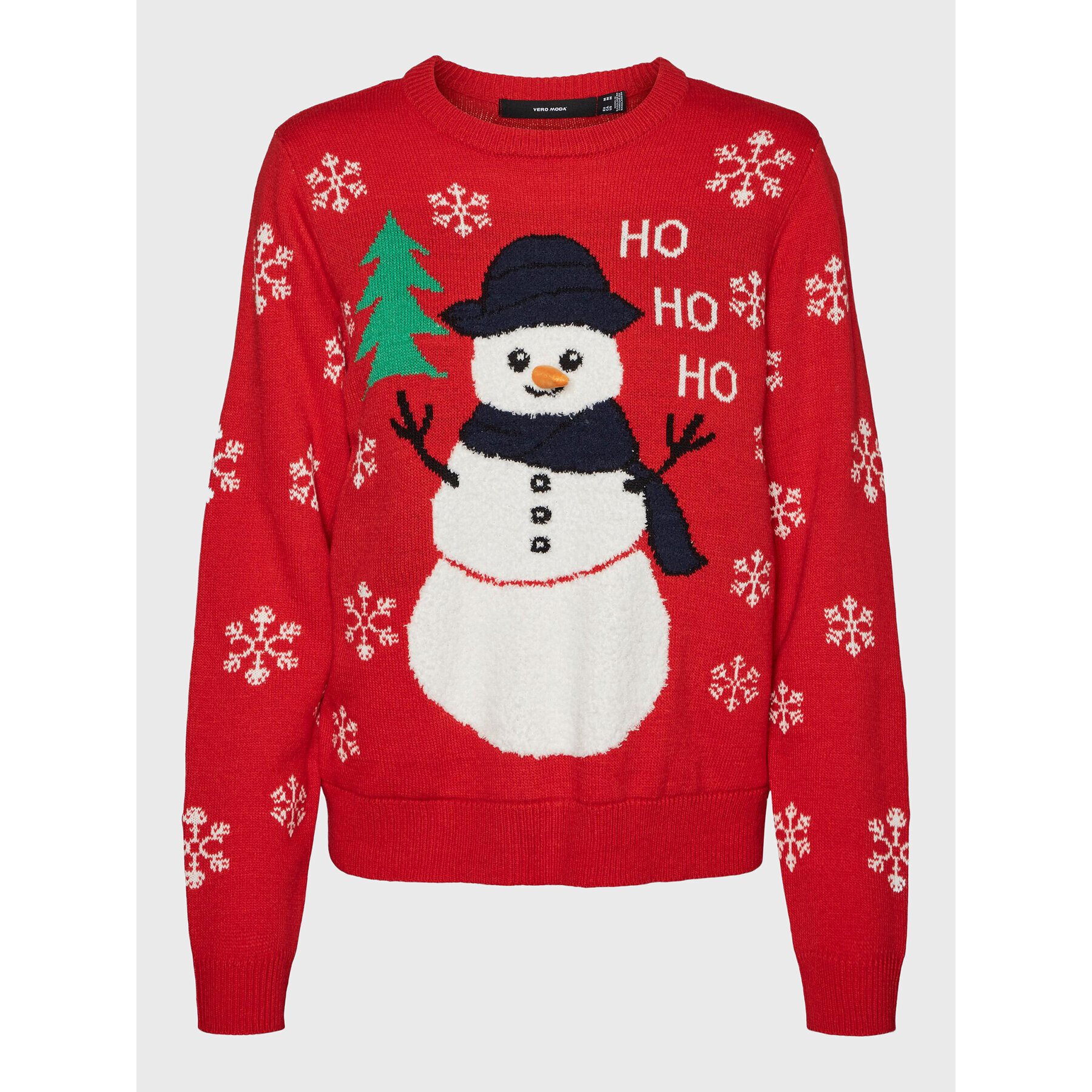 Vero Moda Svetr Snowman 10272448 Červená Regular Fit - Pepit.cz