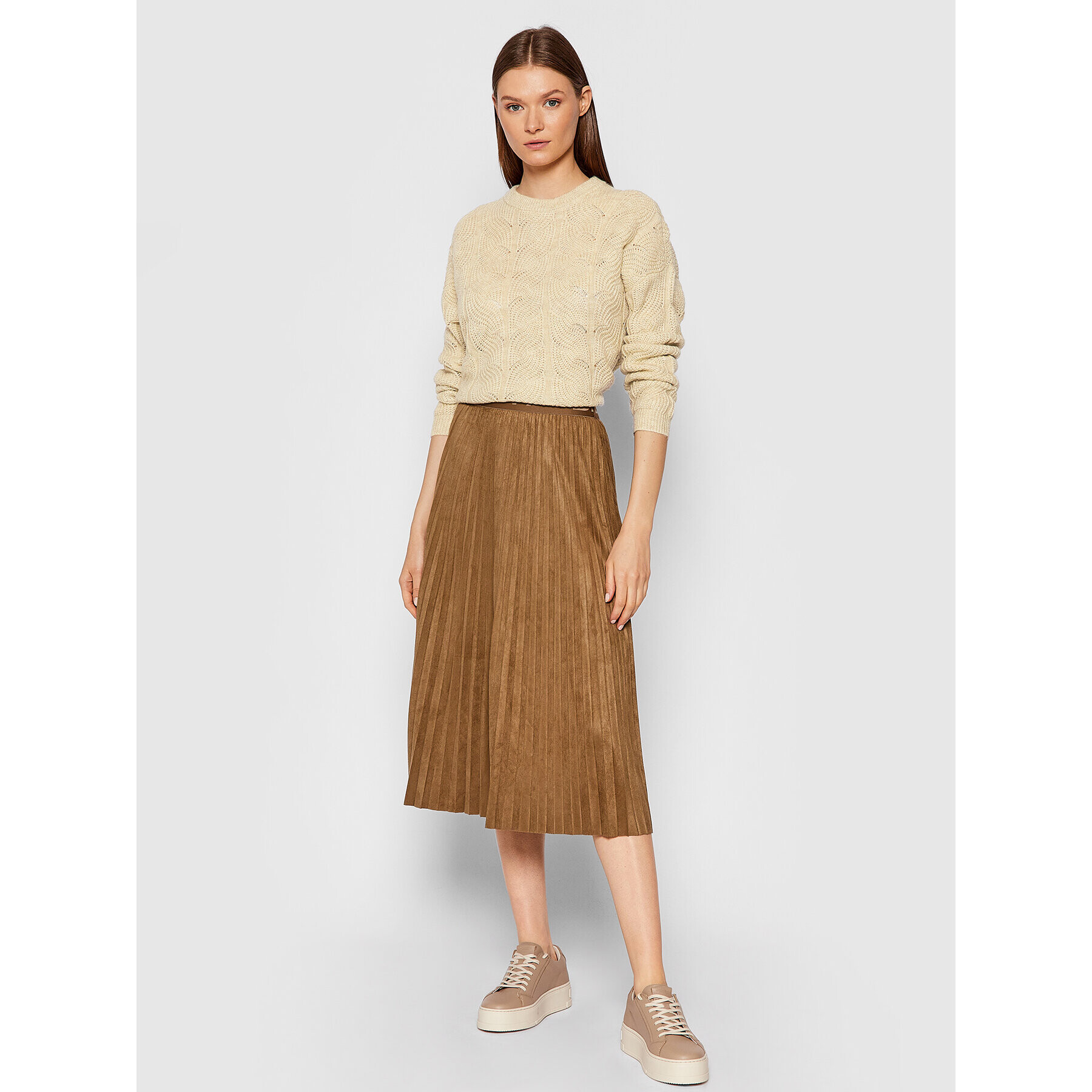 Vero Moda Svetr Stinna 10253212 Béžová Relaxed Fit - Pepit.cz