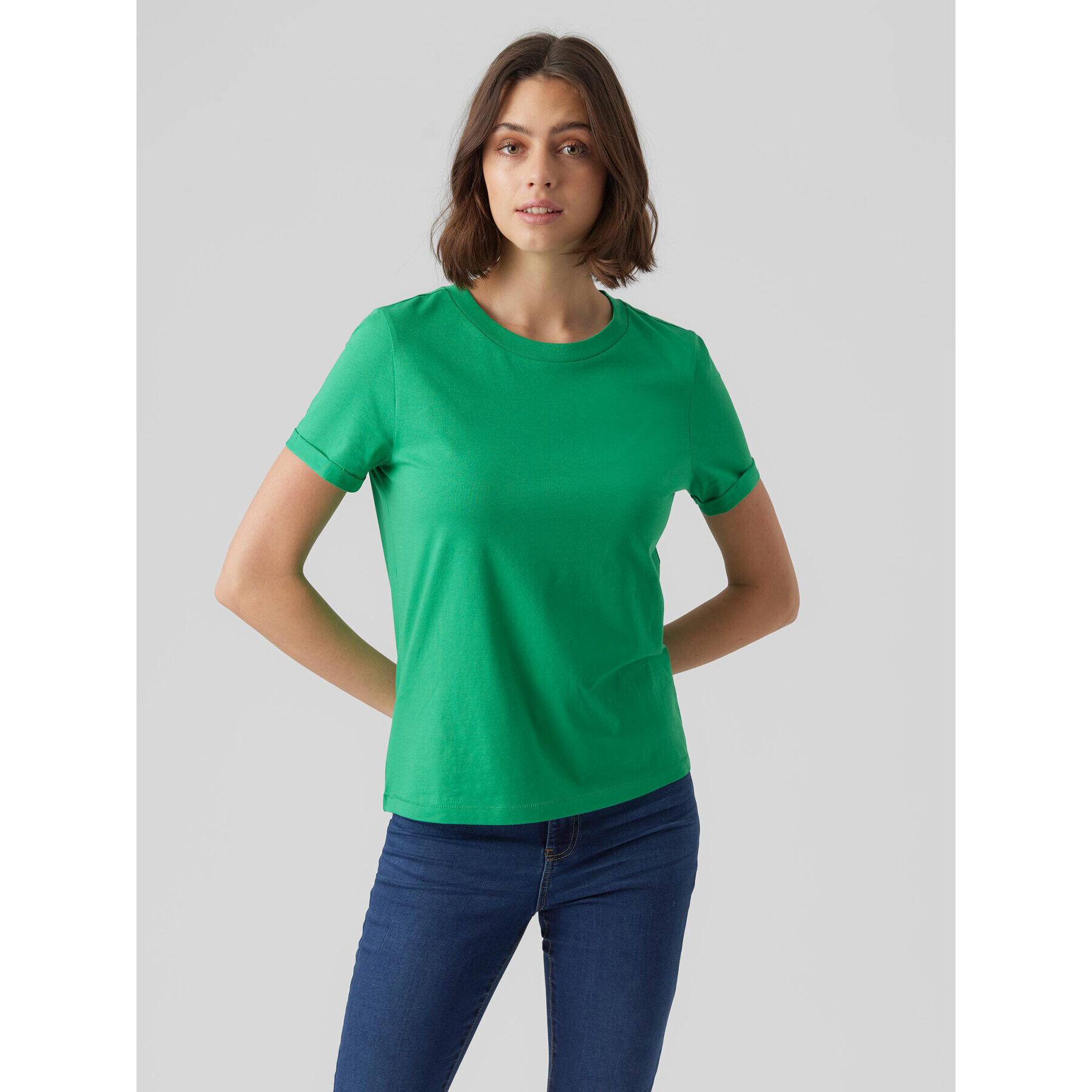 Vero Moda T-Shirt 10243889 Zelená Regular Fit - Pepit.cz