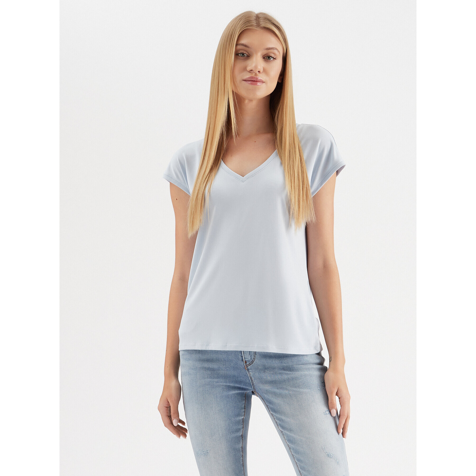 Vero Moda T-Shirt Filli 10247666 Modrá Regular Fit - Pepit.cz