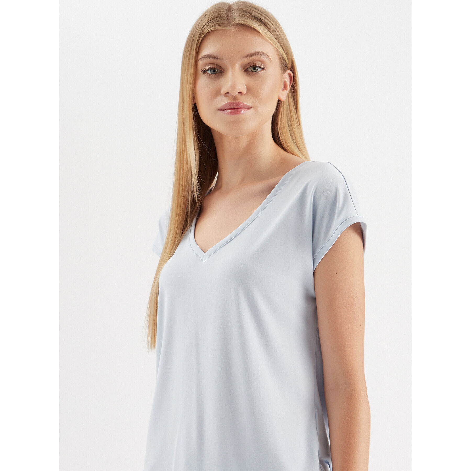 Vero Moda T-Shirt Filli 10247666 Modrá Regular Fit - Pepit.cz