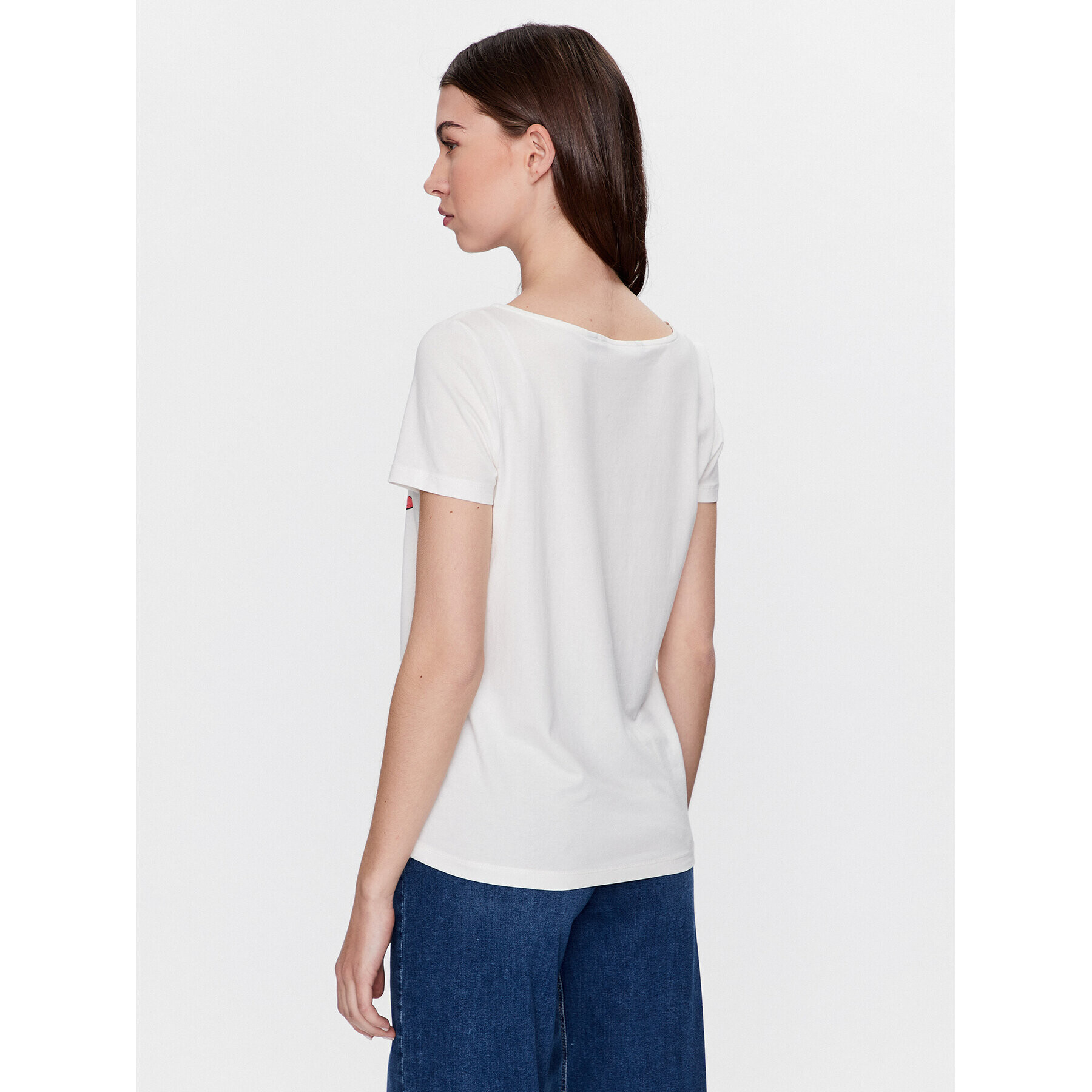 Vero Moda T-Shirt Siv 10282877 Bílá Regular Fit - Pepit.cz