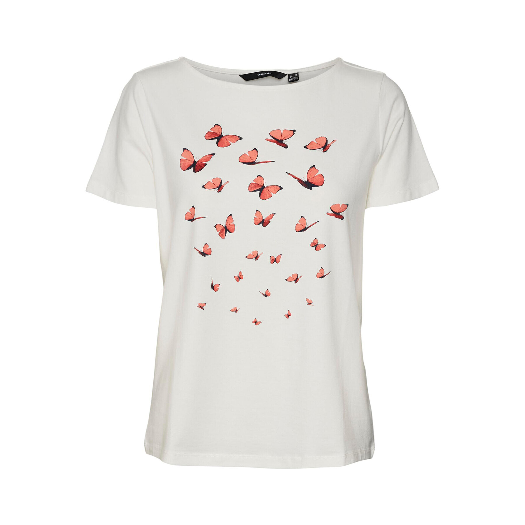 Vero Moda T-Shirt Siv 10282877 Bílá Regular Fit - Pepit.cz