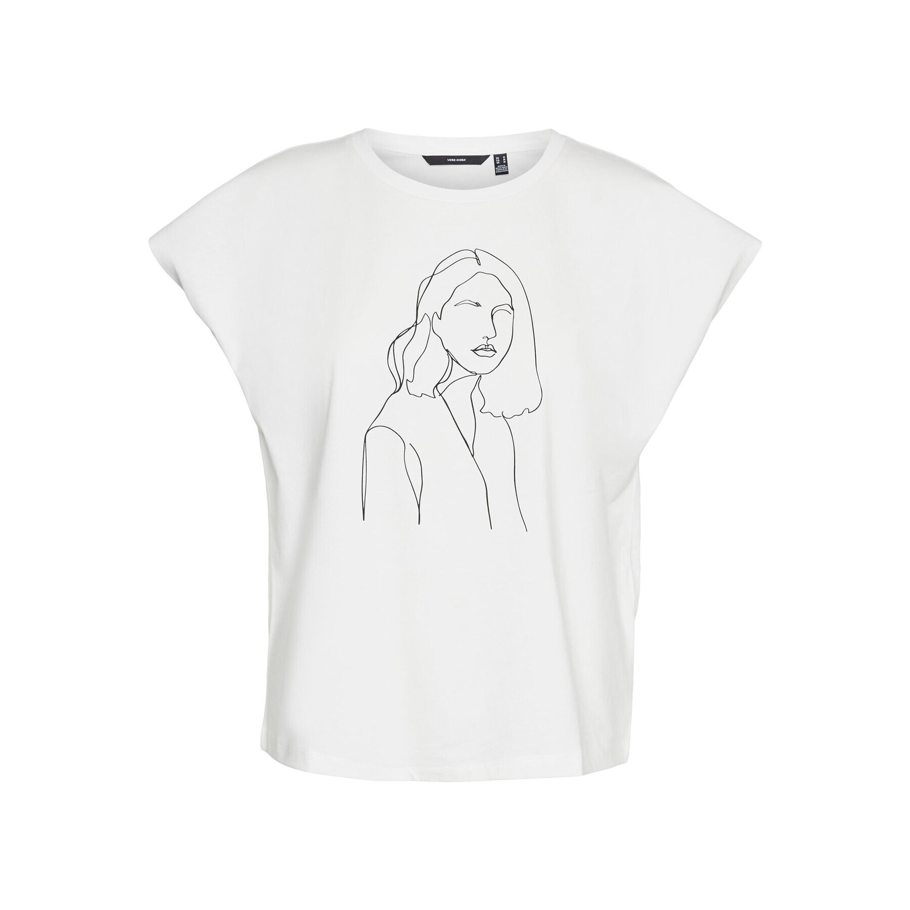 Vero Moda T-Shirt 10298088 Bílá Box Fit - Pepit.cz