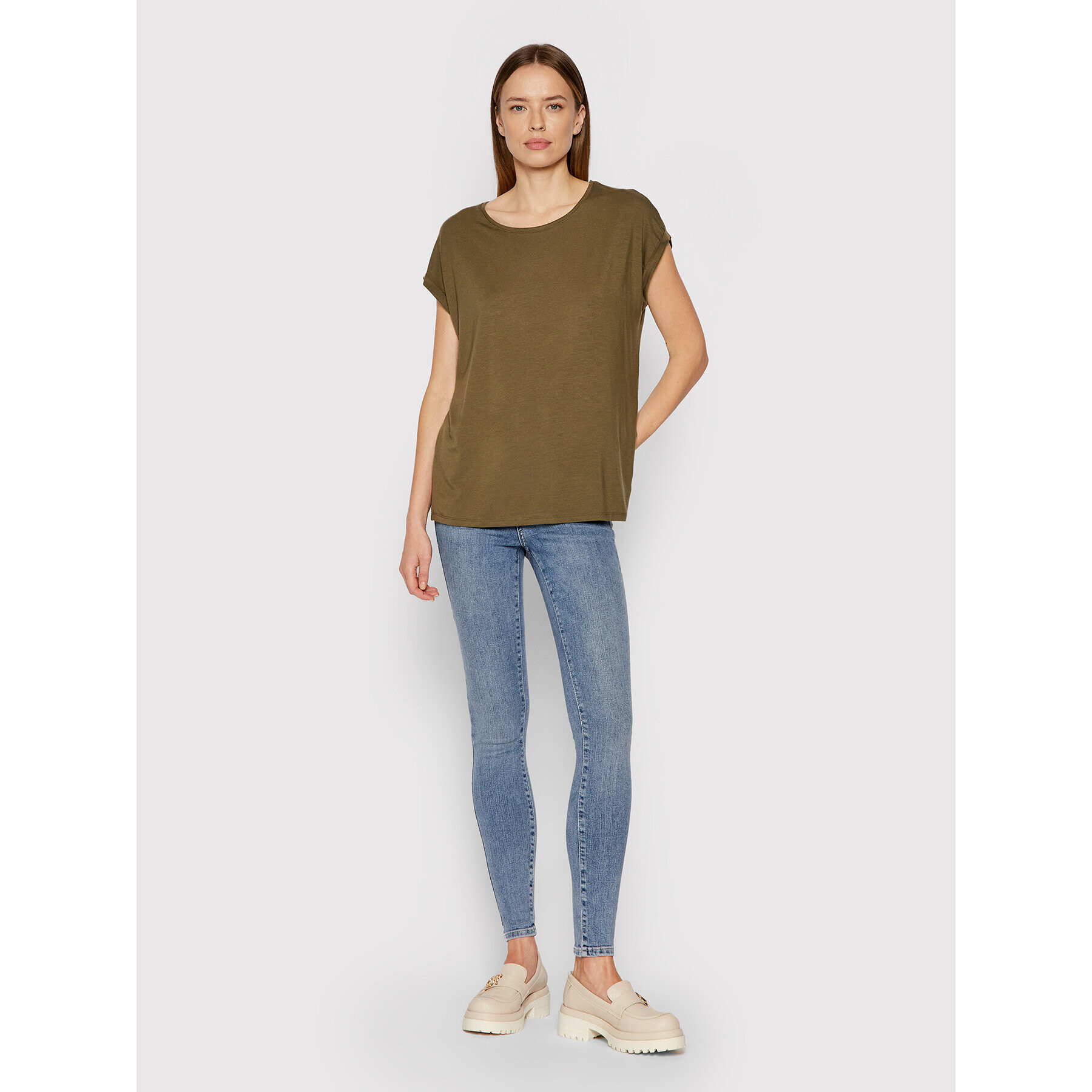 Vero Moda T-Shirt Ava 10187159 Zelená Relaxed Fit - Pepit.cz