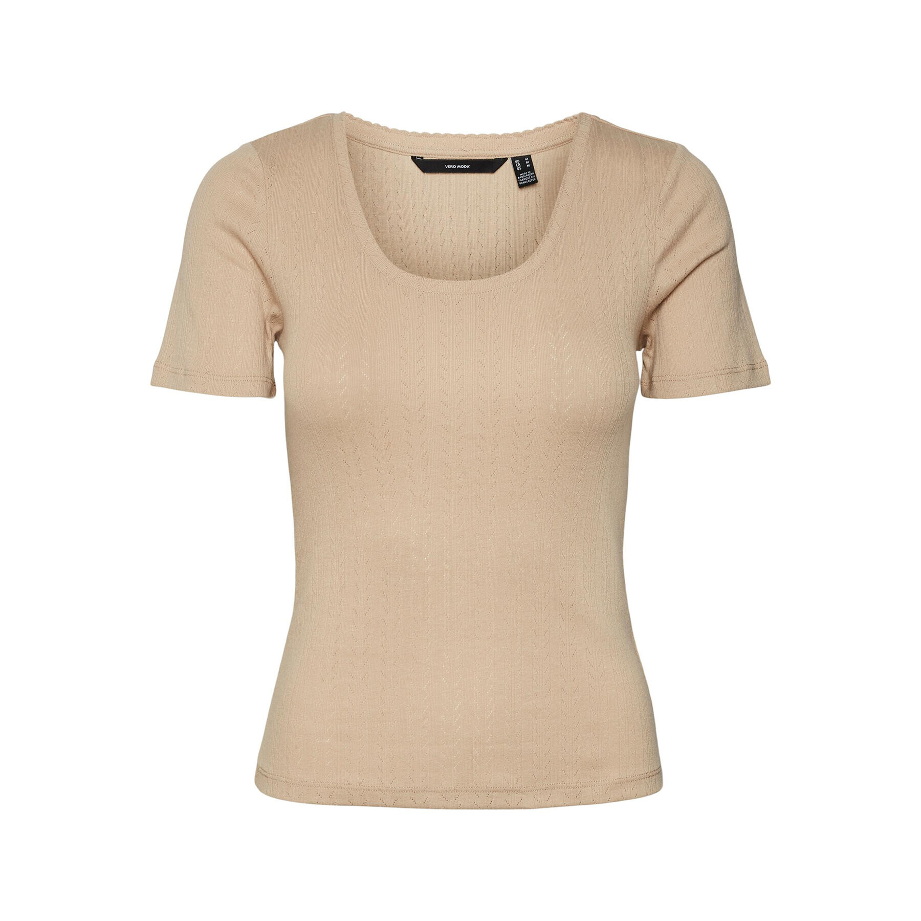 Vero Moda T-Shirt Casja 10286071 Béžová Regular Fit - Pepit.cz