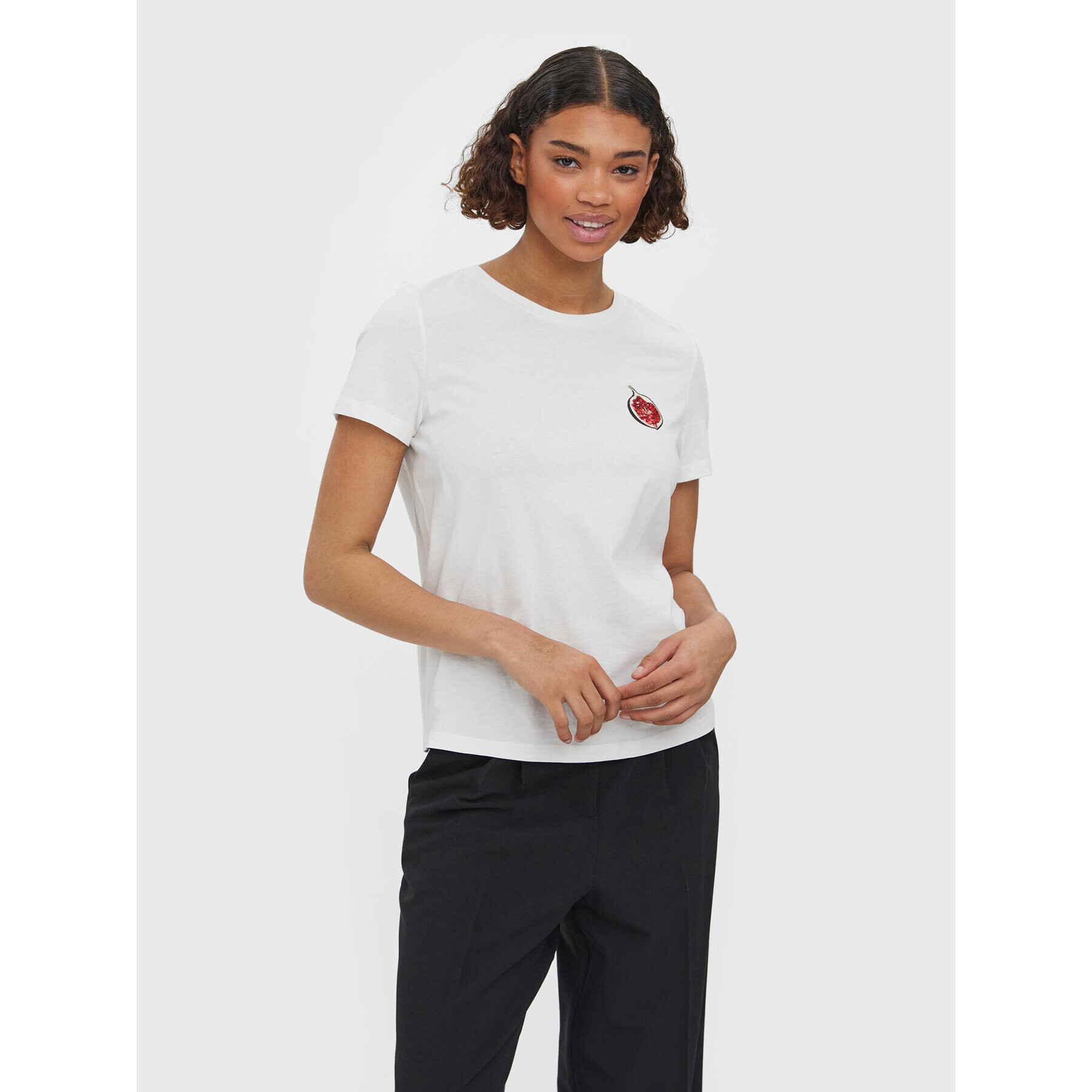 Vero Moda T-Shirt Fayfrancis 10276823 Bílá Regular Fit - Pepit.cz