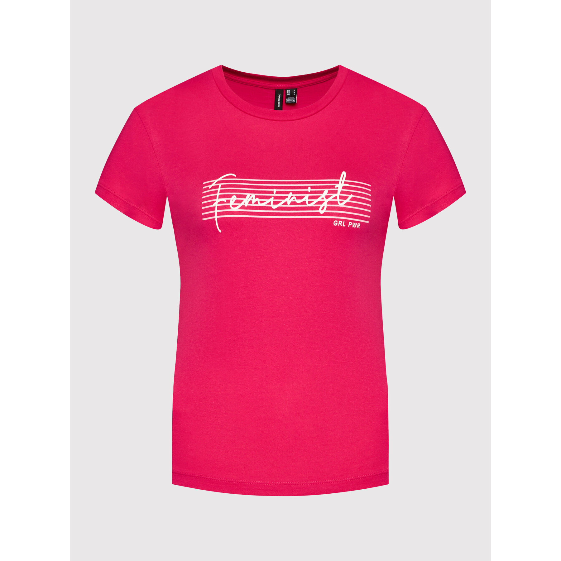 Vero Moda T-Shirt Feminist 10262918 Růžová Regular Fit - Pepit.cz