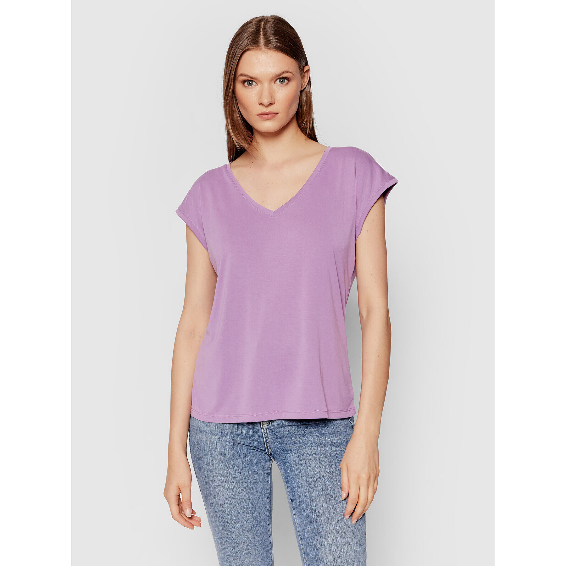 Vero Moda T-Shirt Filli 10246928 Fialová Regular Fit - Pepit.cz