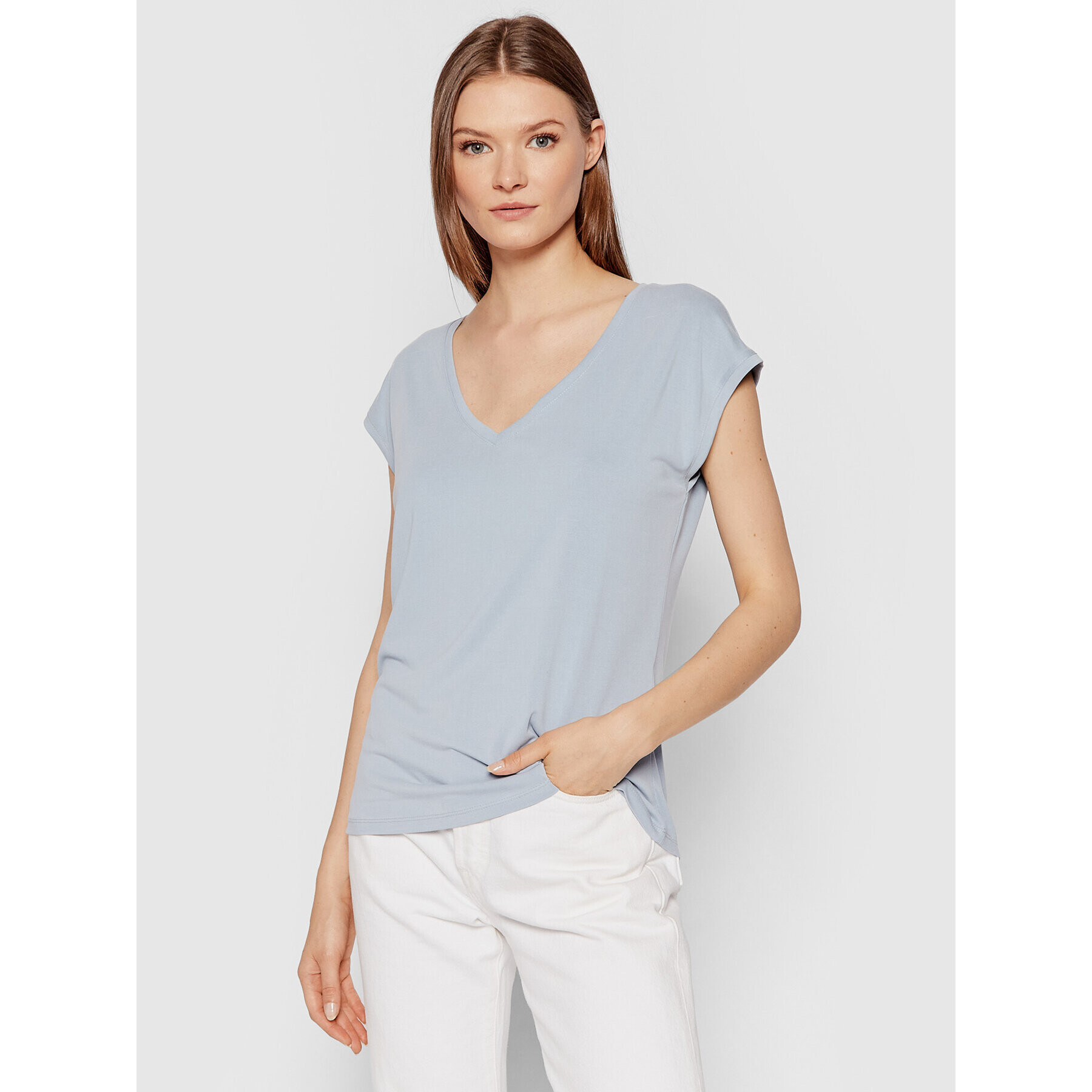 Vero Moda T-Shirt Filli 10246928 Modrá Regular Fit - Pepit.cz