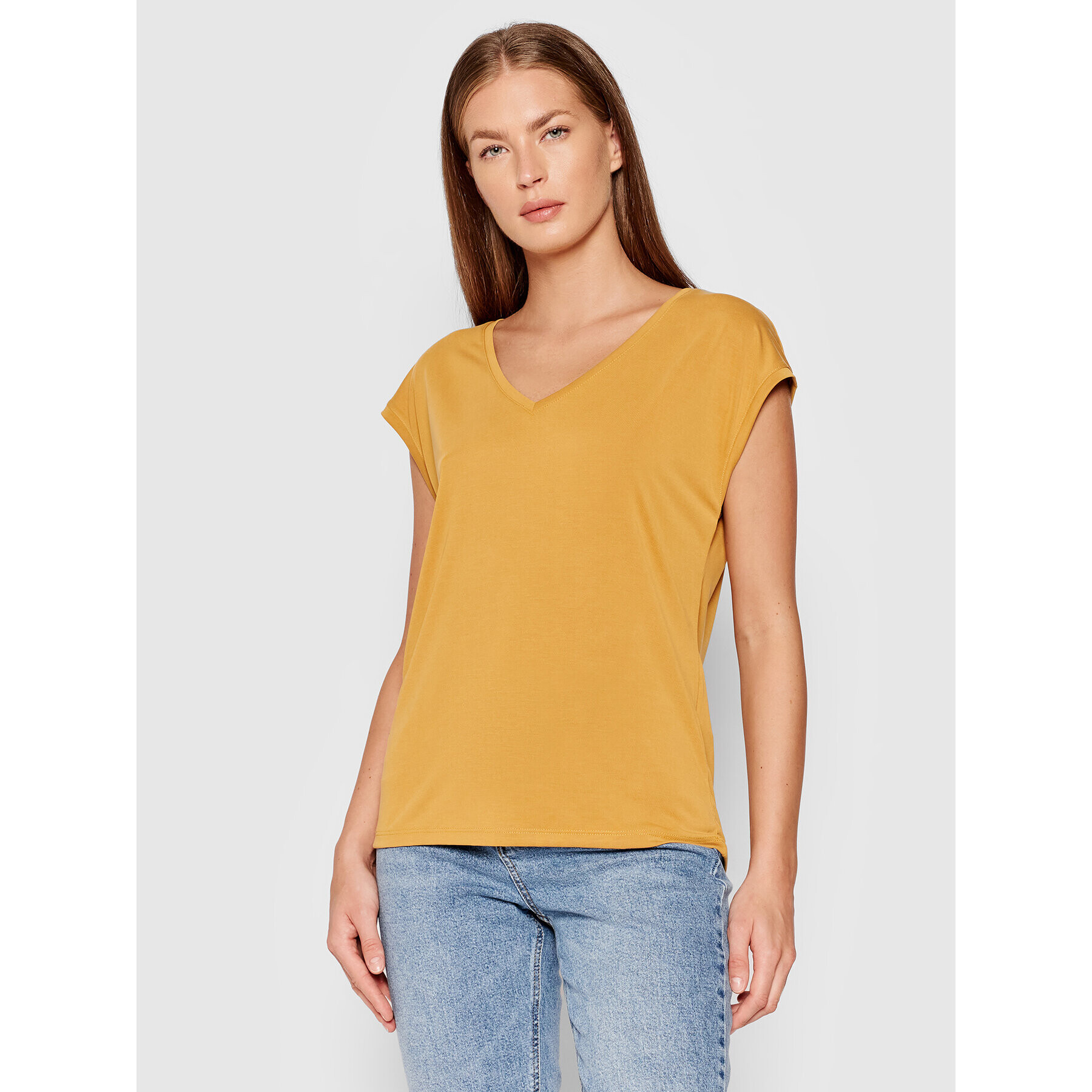 Vero Moda T-Shirt Filli 10246928 Žlutá Regular Fit - Pepit.cz