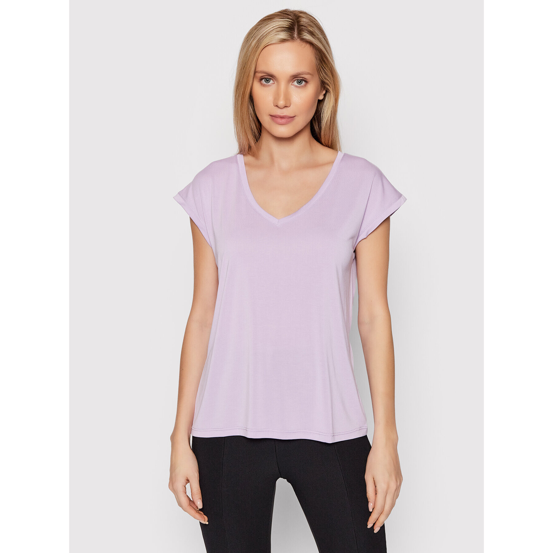 Vero Moda T-Shirt Filli 10247666 Fialová Regular Fit - Pepit.cz