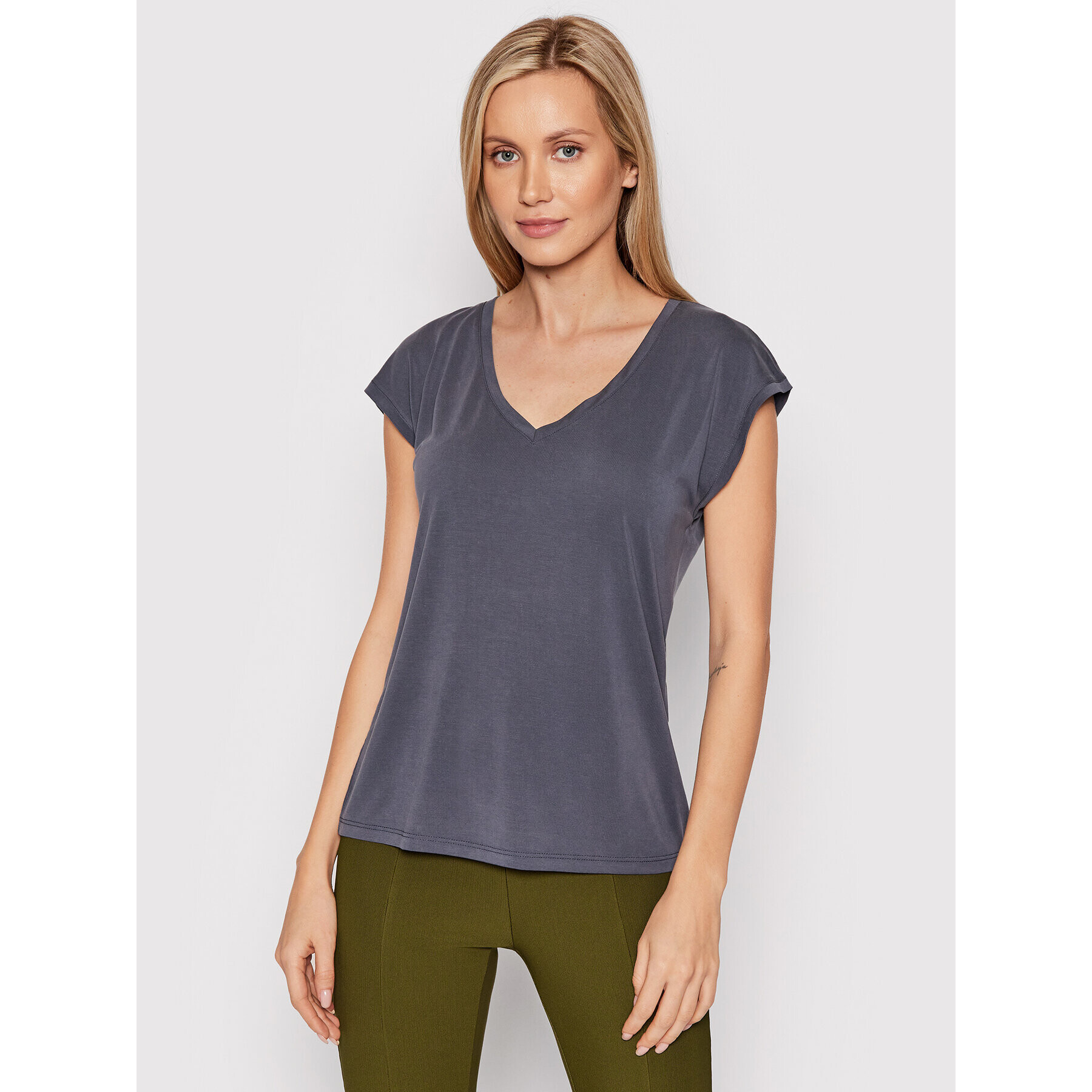 Vero Moda T-Shirt Filli 10247666 Šedá Regular Fit - Pepit.cz