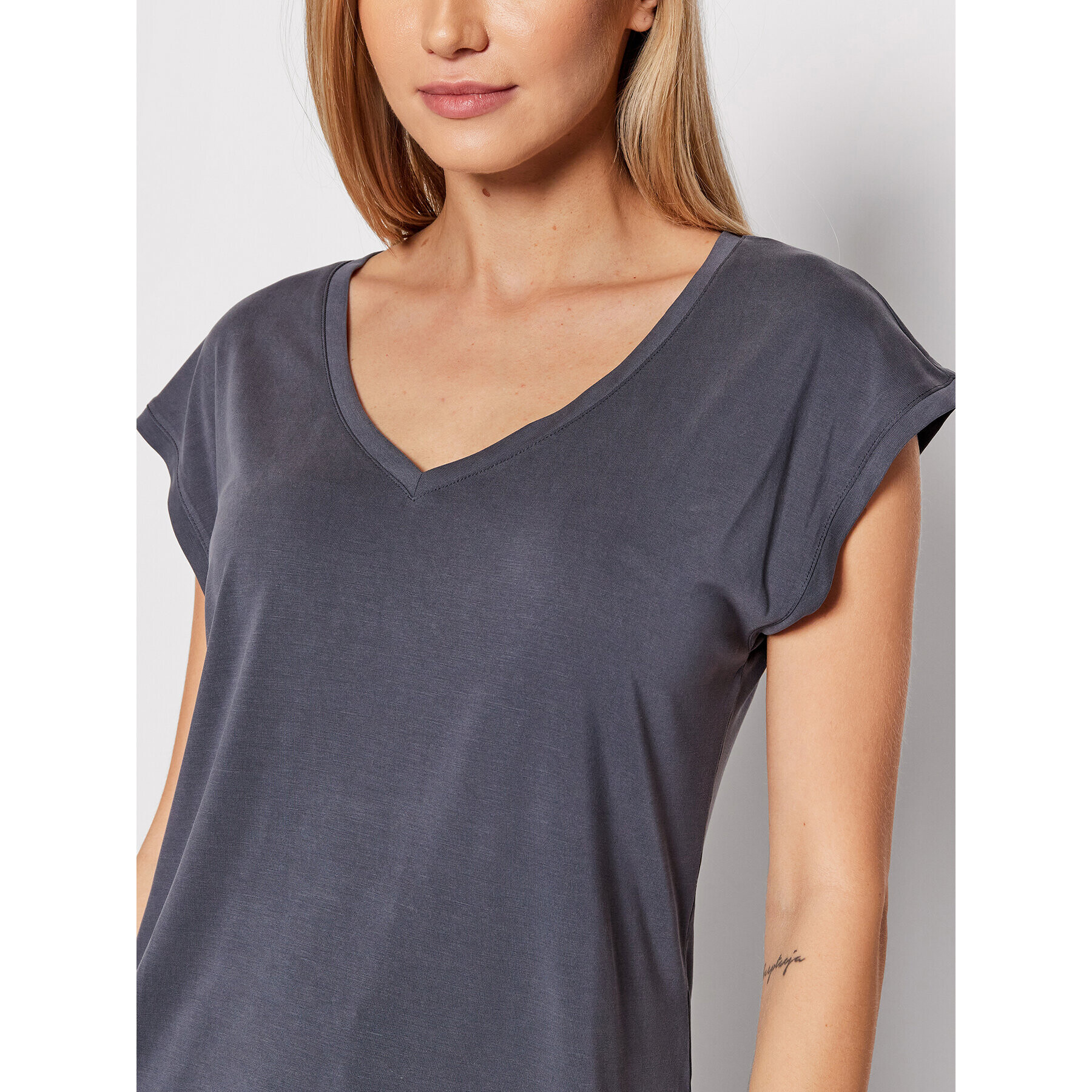 Vero Moda T-Shirt Filli 10247666 Šedá Regular Fit - Pepit.cz