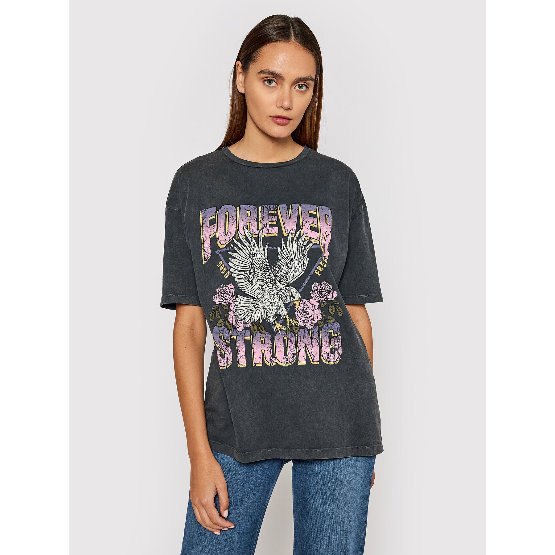 Vero Moda T-Shirt Forever 10232956 Šedá Oversize - Pepit.cz