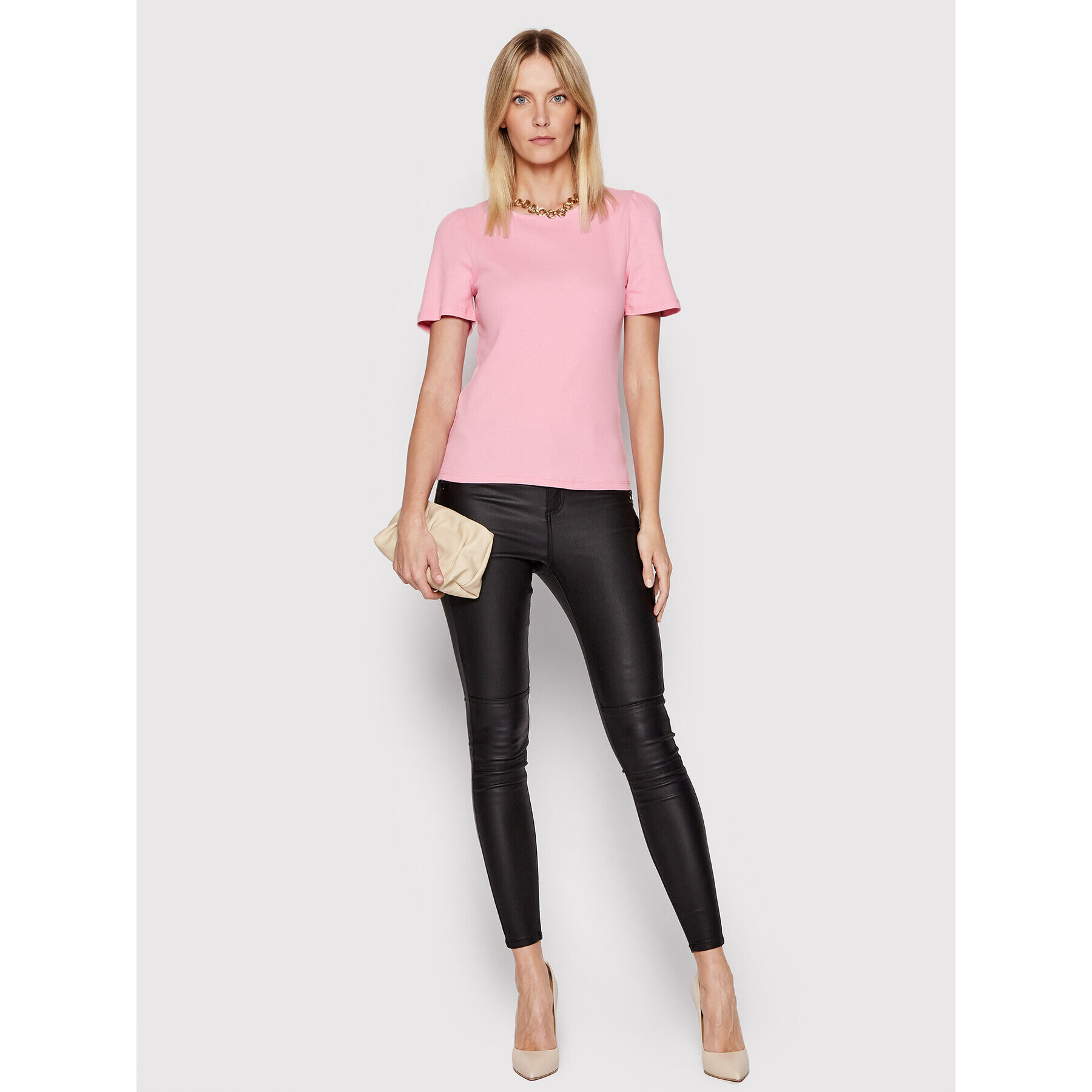 Vero Moda T-Shirt Natasha 10264993 Růžová Regular Fit - Pepit.cz