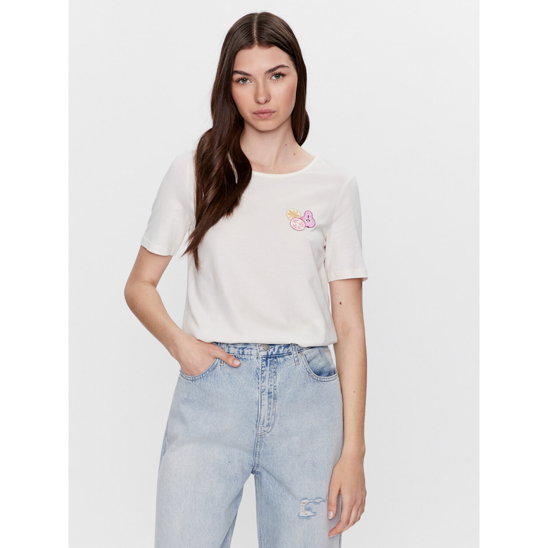 Vero Moda T-Shirt Pany 10284992 Bílá Regular Fit - Pepit.cz