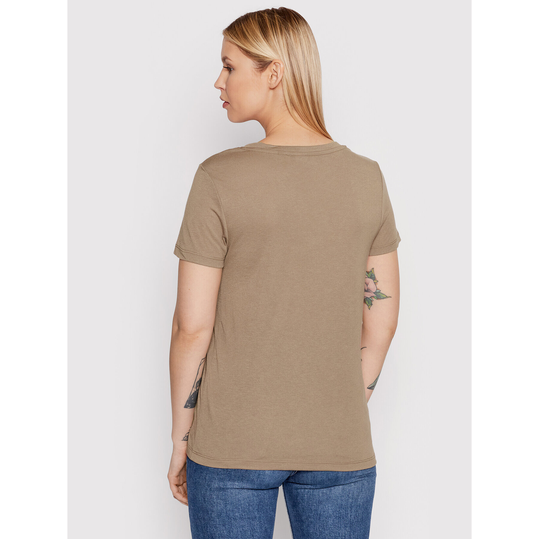 Vero Moda T-Shirt Spicy 10260455 Hnědá Relaxed Fit - Pepit.cz