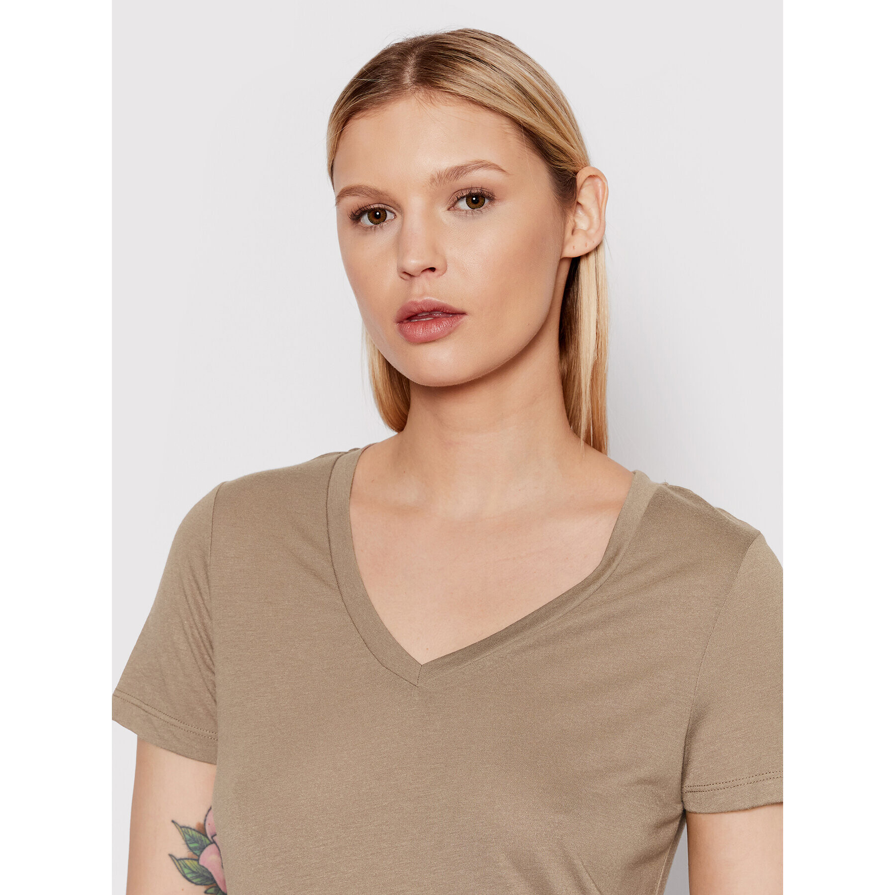 Vero Moda T-Shirt Spicy 10260455 Hnědá Relaxed Fit - Pepit.cz