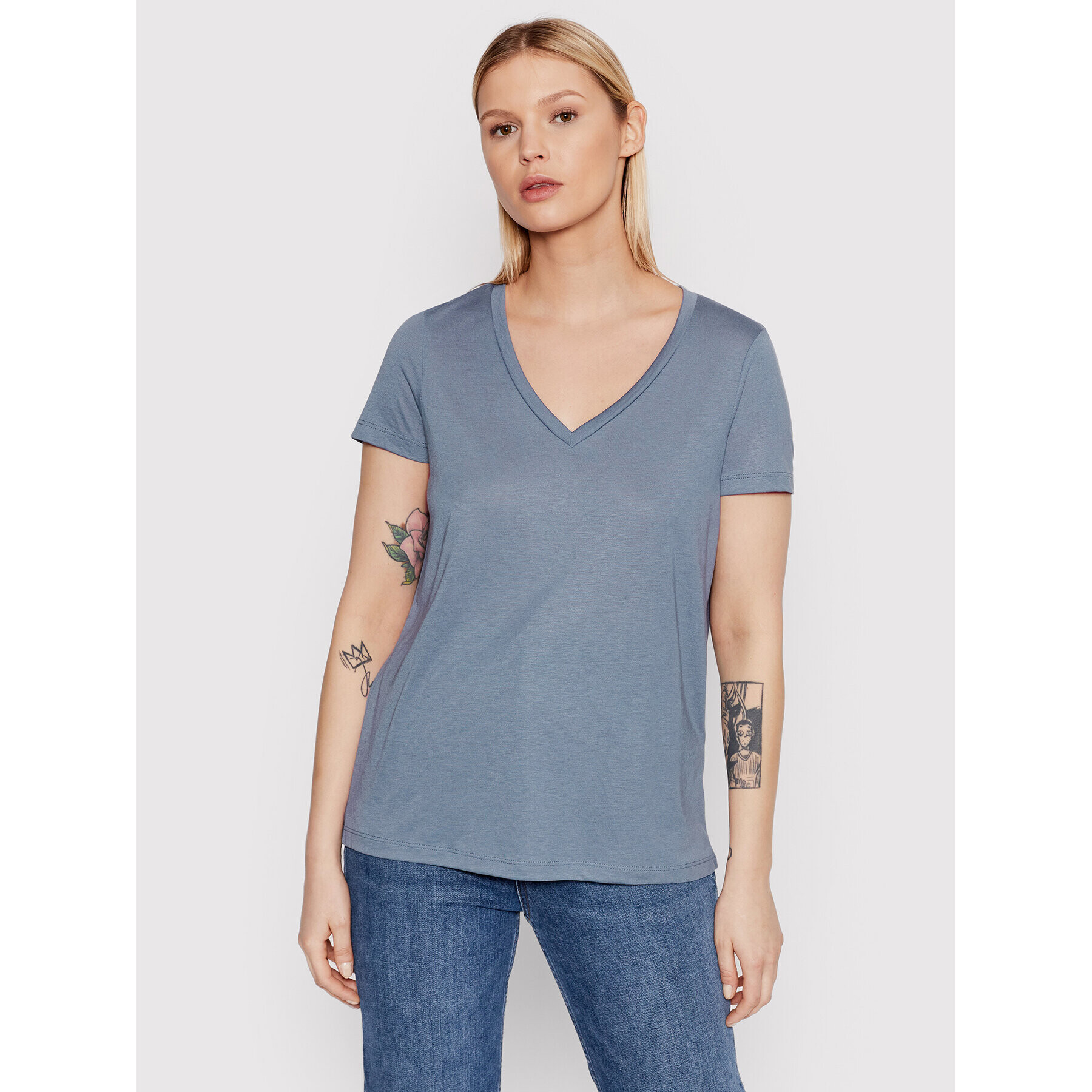 Vero Moda T-Shirt Spicy 10260455 Tmavomodrá Relaxed Fit - Pepit.cz