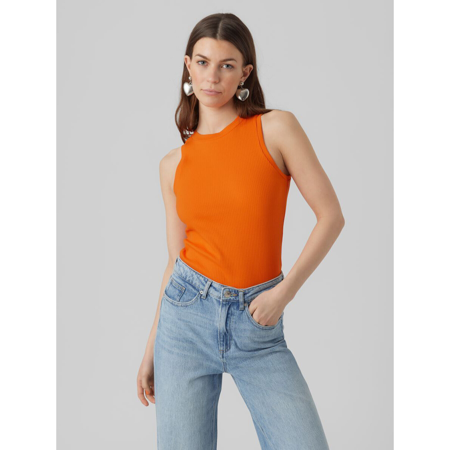 Vero Moda Top Lavender 10275519 Oranžová Slim Fit - Pepit.cz