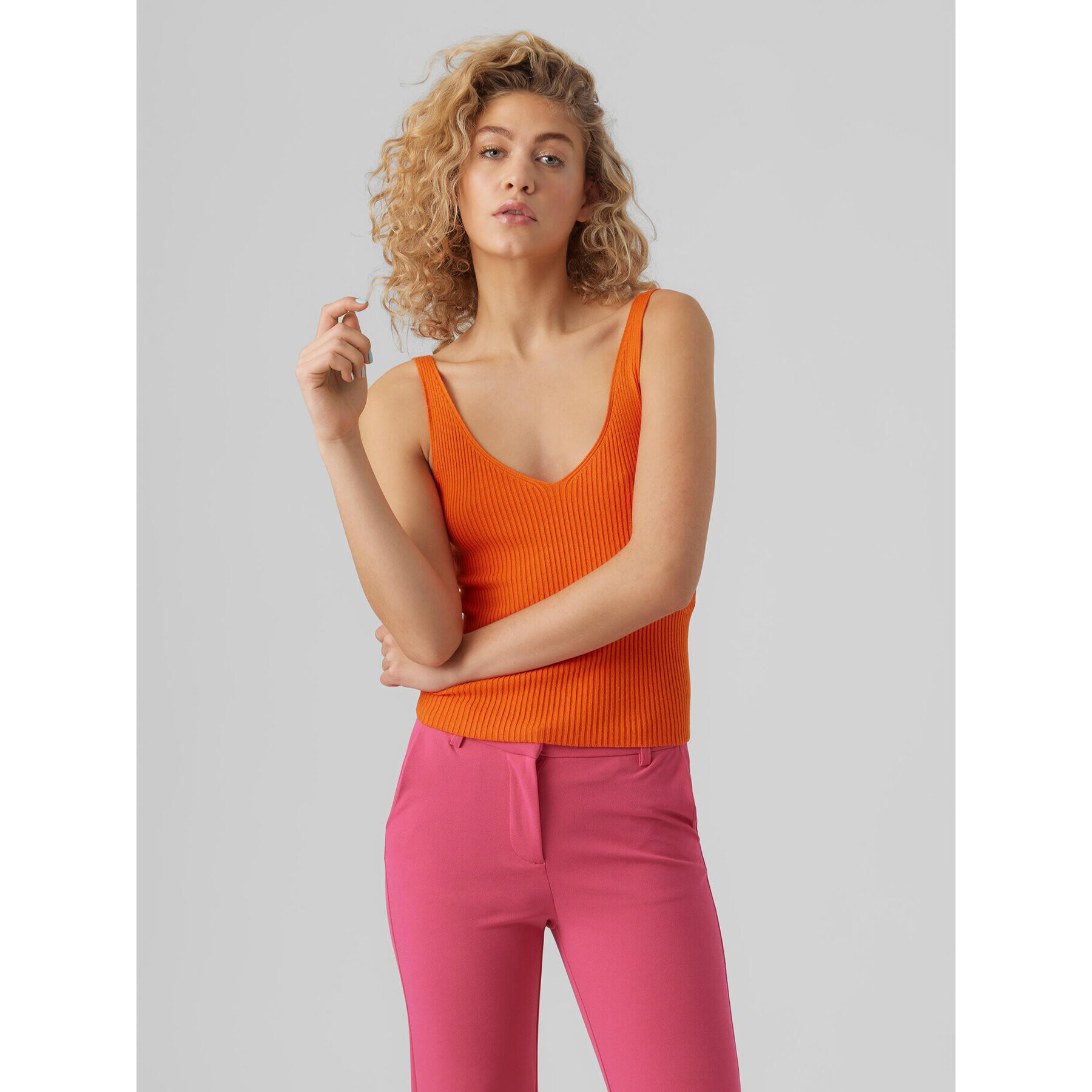 Vero Moda Top Glory 10264760 Oranžová Regular Fit - Pepit.cz