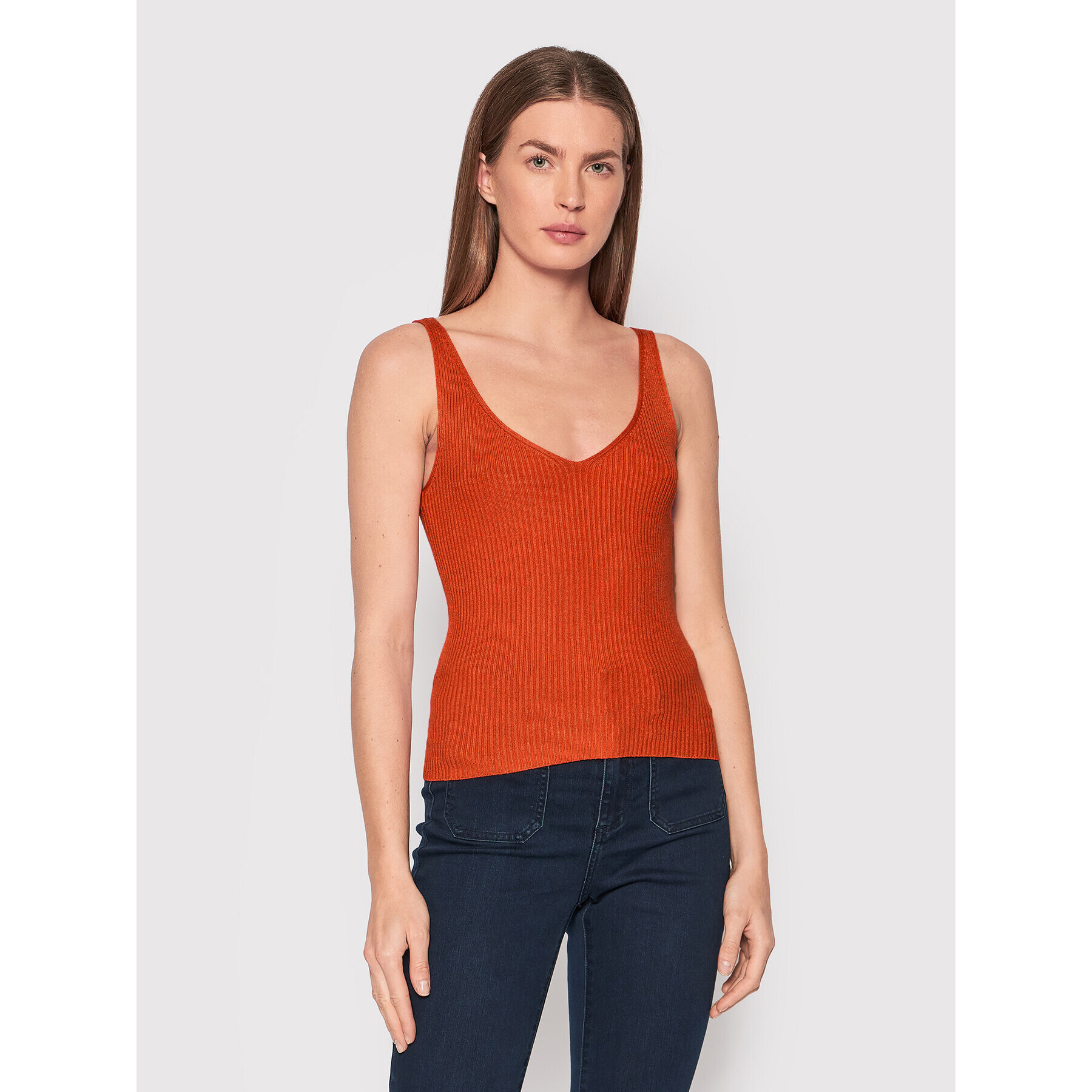 Vero Moda Top Glory 10264760 Oranžová Slim Fit - Pepit.cz