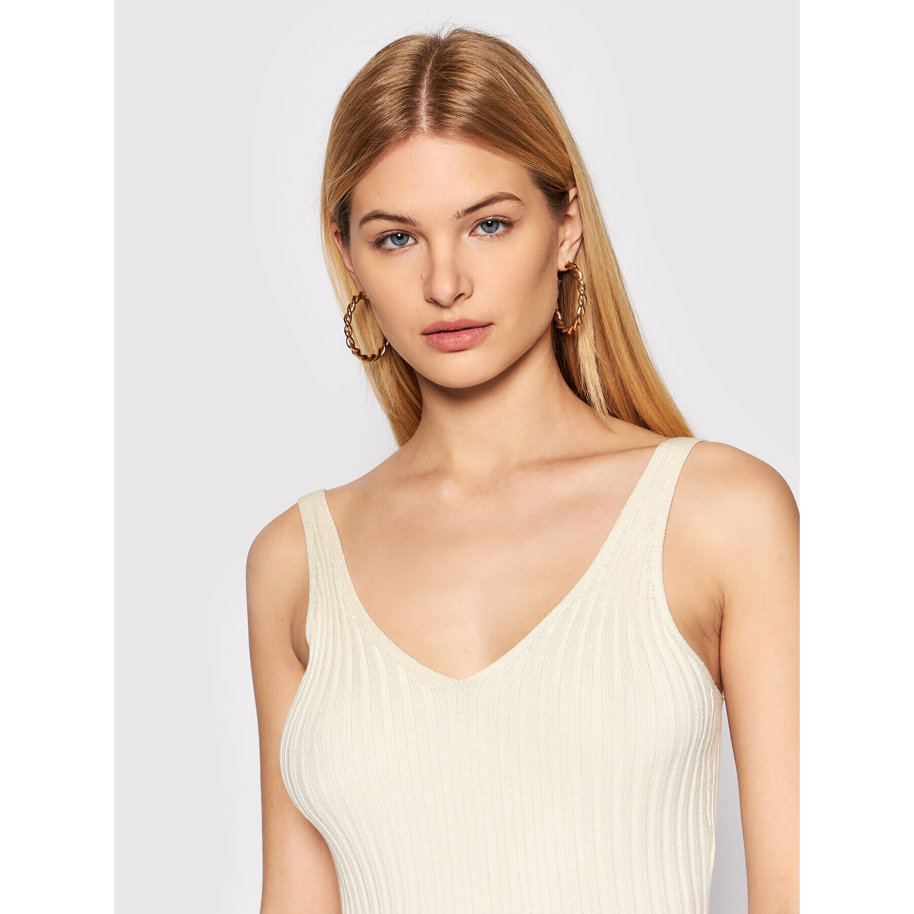 Vero Moda Top Sarah 10257394 Écru Slim Fit - Pepit.cz