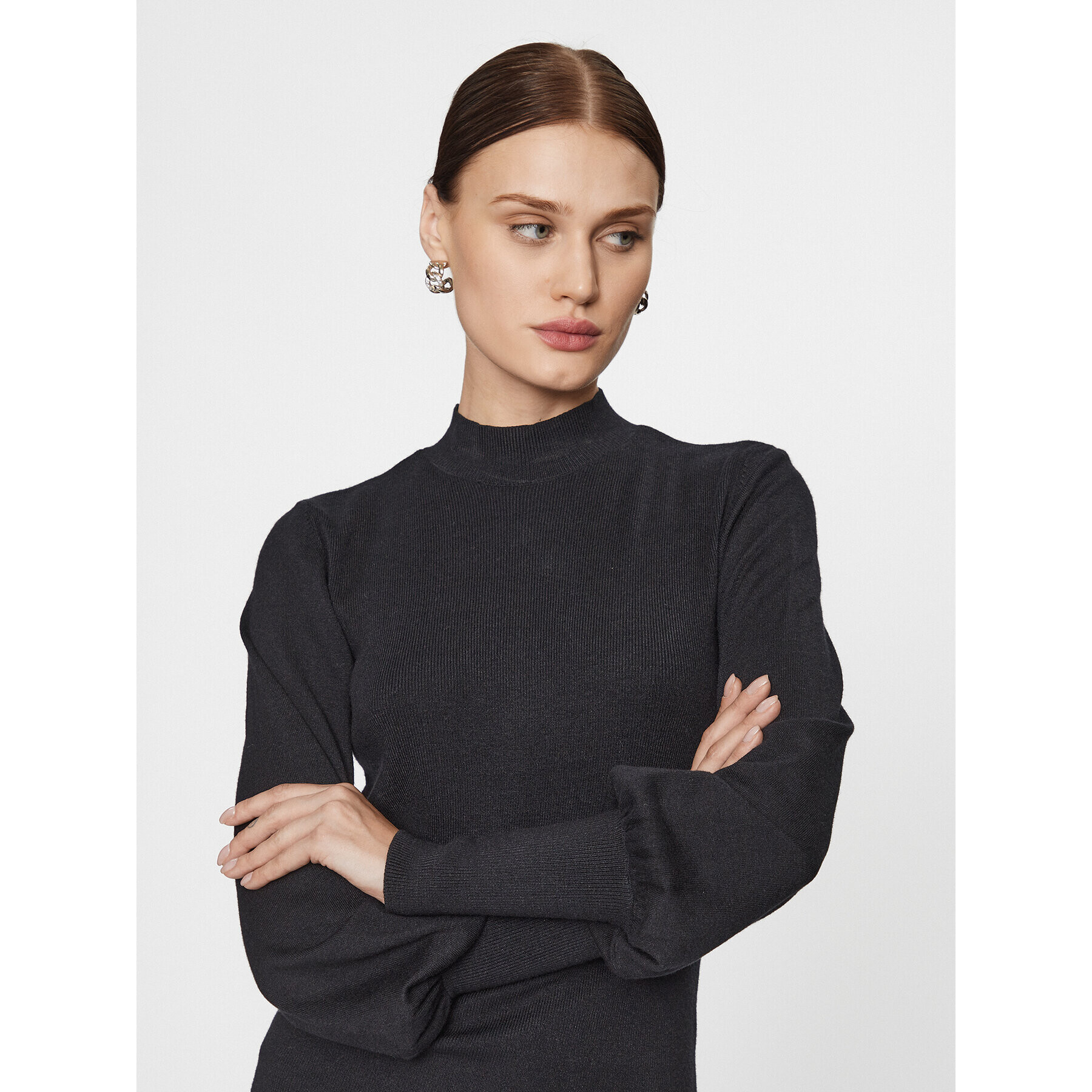 Vero Moda Úpletové šaty 10290665 Černá Slim Fit - Pepit.cz