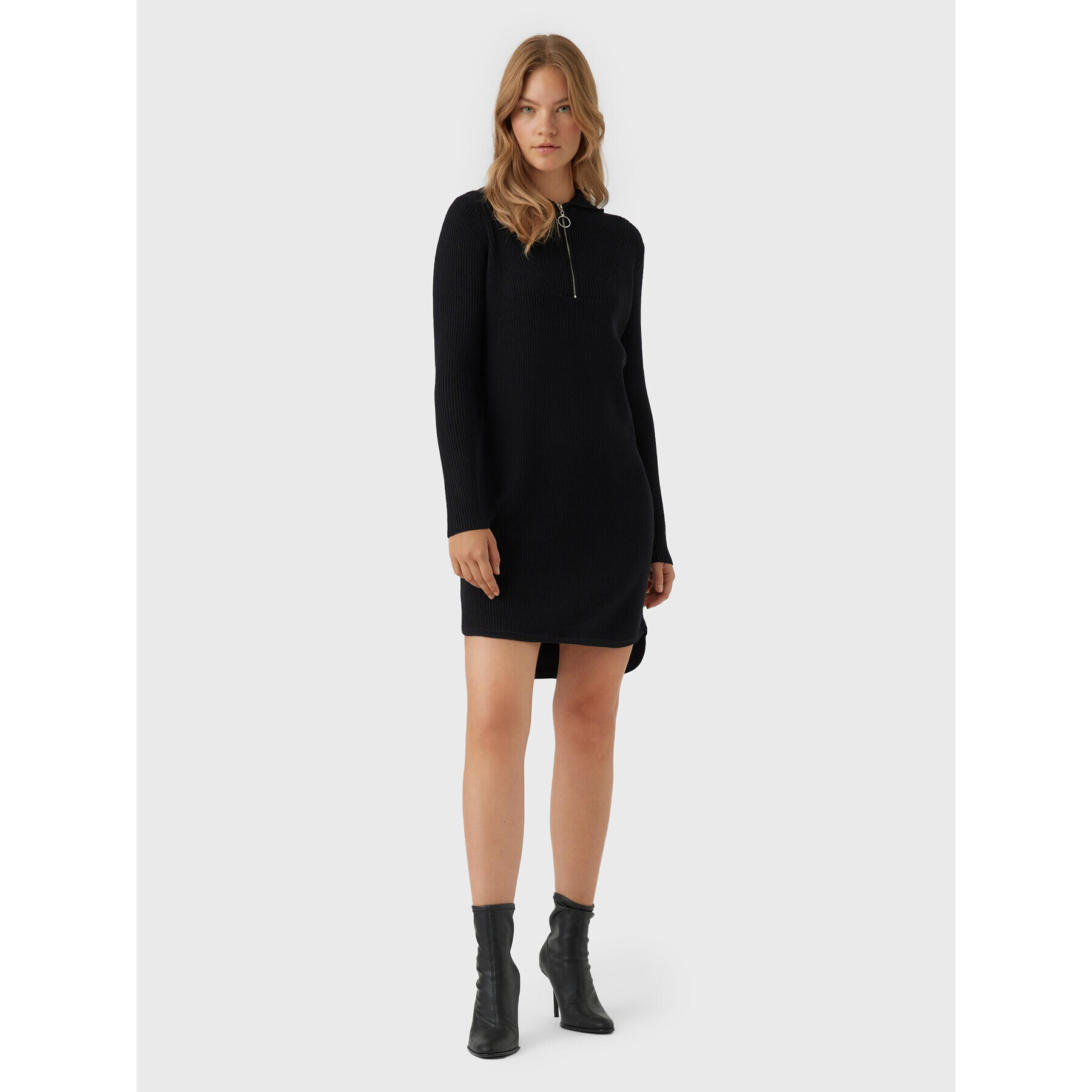 Vero Moda Úpletové šaty Hermosa 10271434 Černá Regular Fit - Pepit.cz