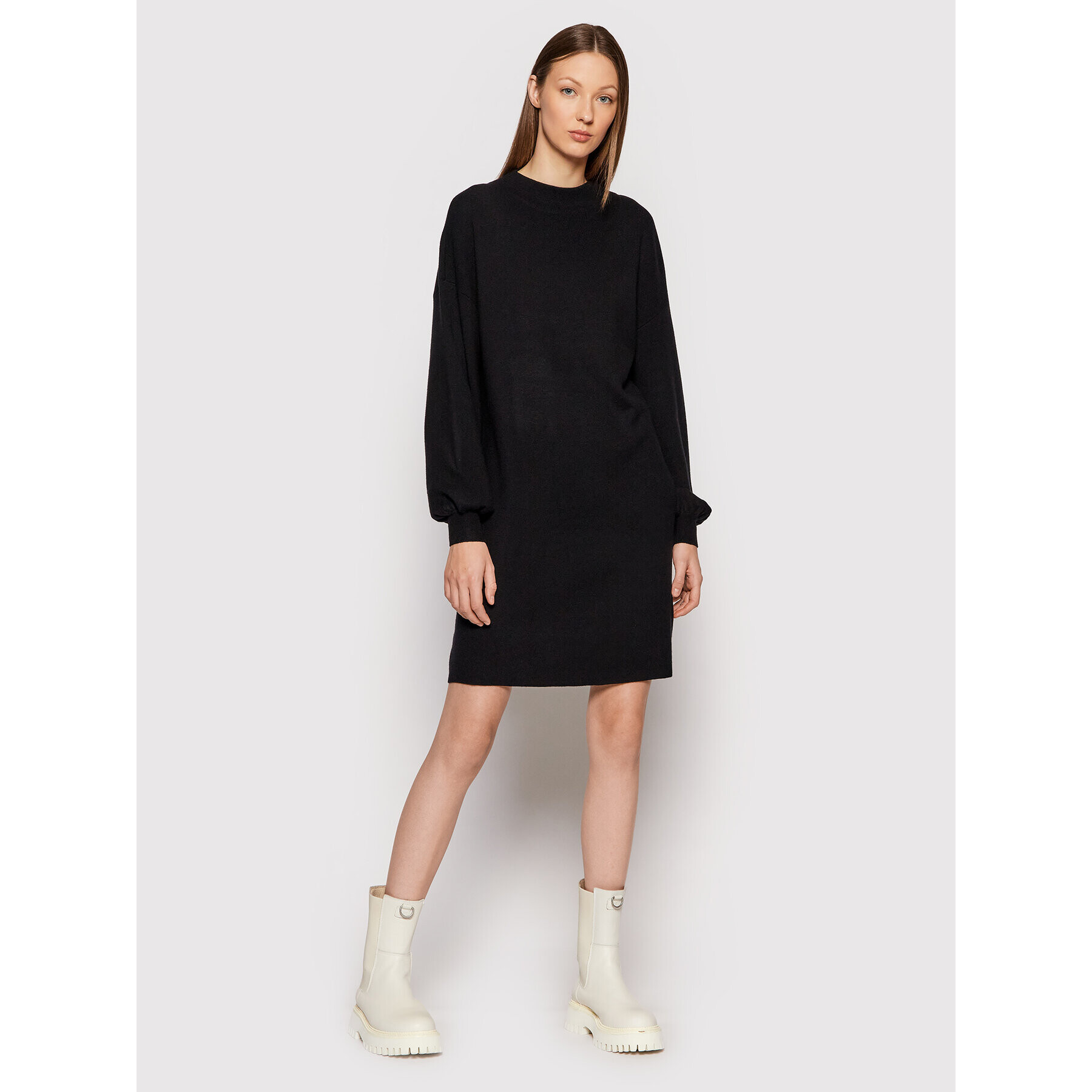 Vero Moda Úpletové šaty Nancy 10249116 Černá Relaxed Fit - Pepit.cz