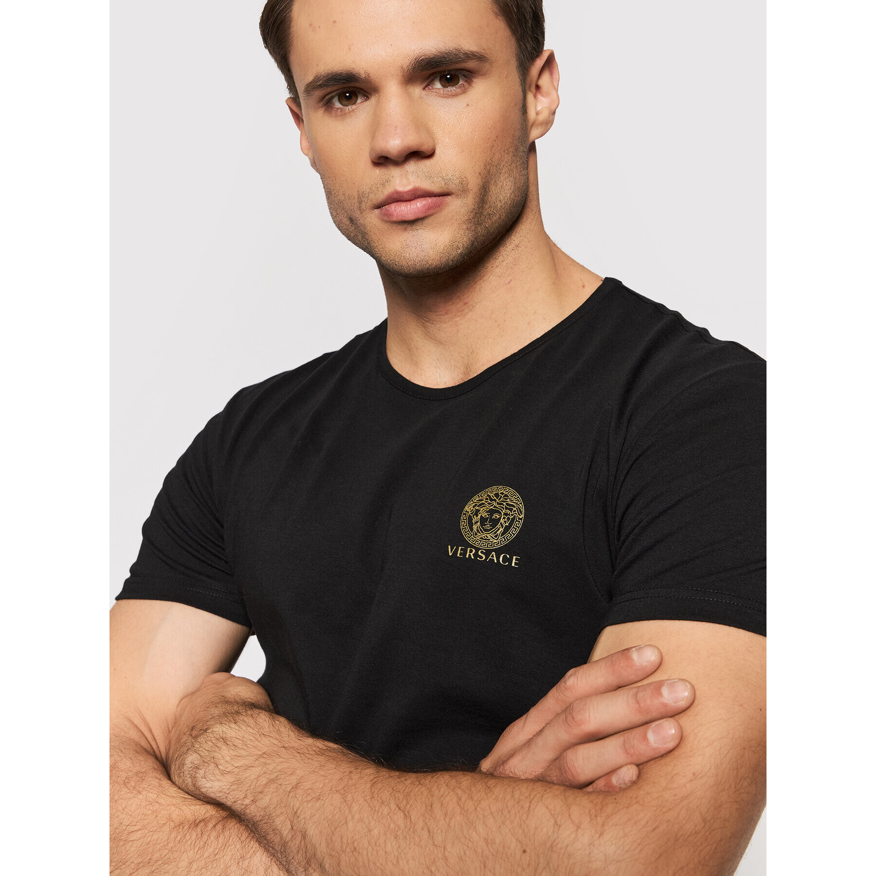 Versace 2-dílná sada T-shirts AU10193 Černá Slim Fit - Pepit.cz