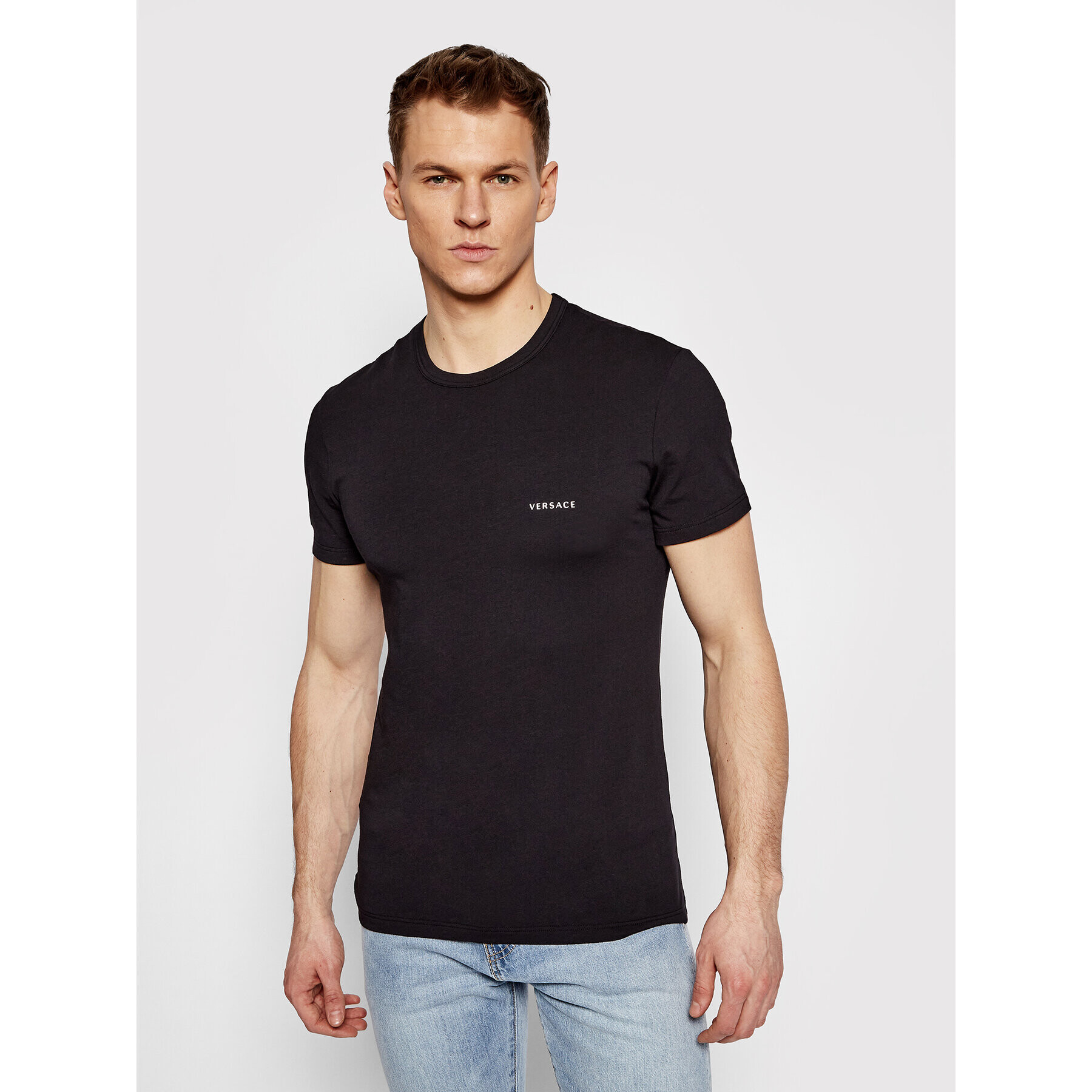 Versace 2-dílná sada T-shirts Intimo AU04023 Černá Slim Fit - Pepit.cz