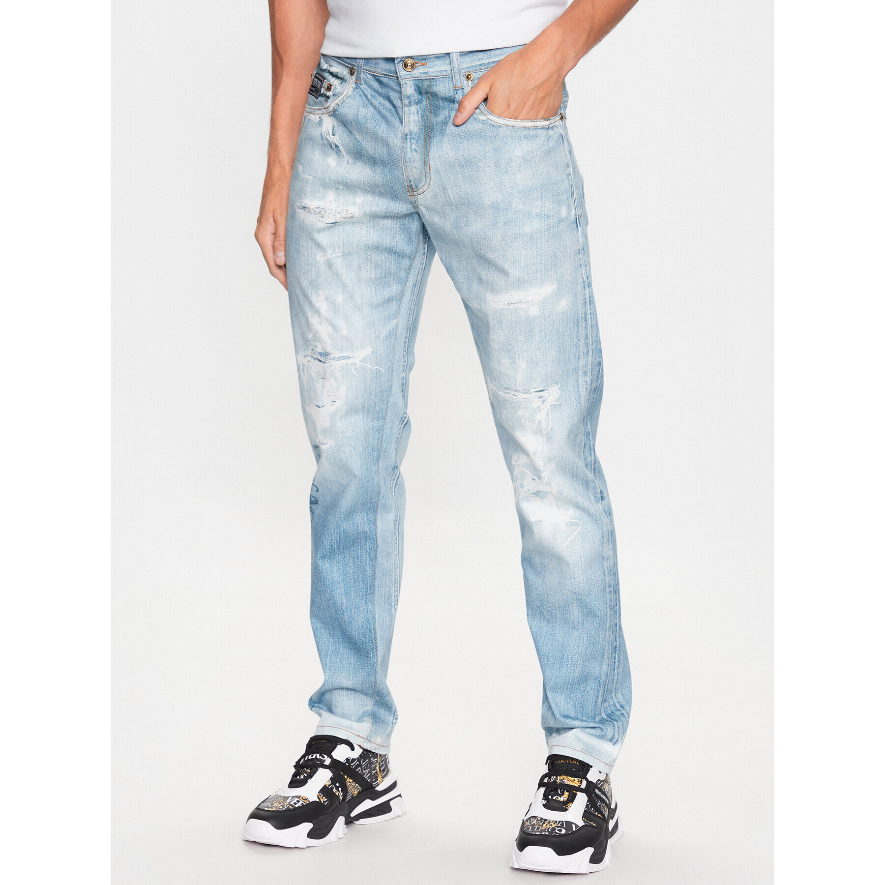 Versace Jeans Couture Jeansy 74GAB59P Modrá Regular Fit - Pepit.cz