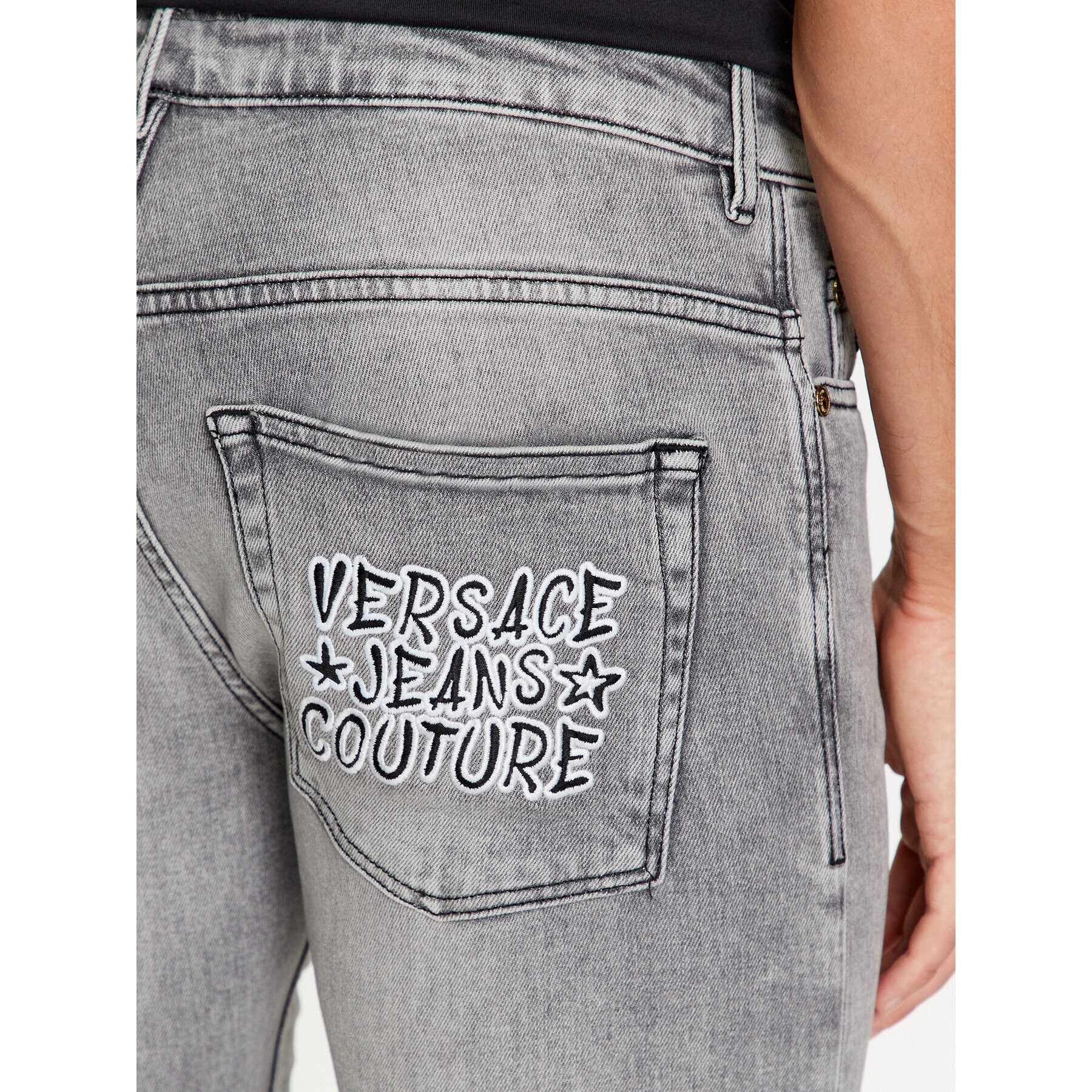 Versace Jeans Couture Jeansy 75GAB5D2 Šedá Slim Fit - Pepit.cz