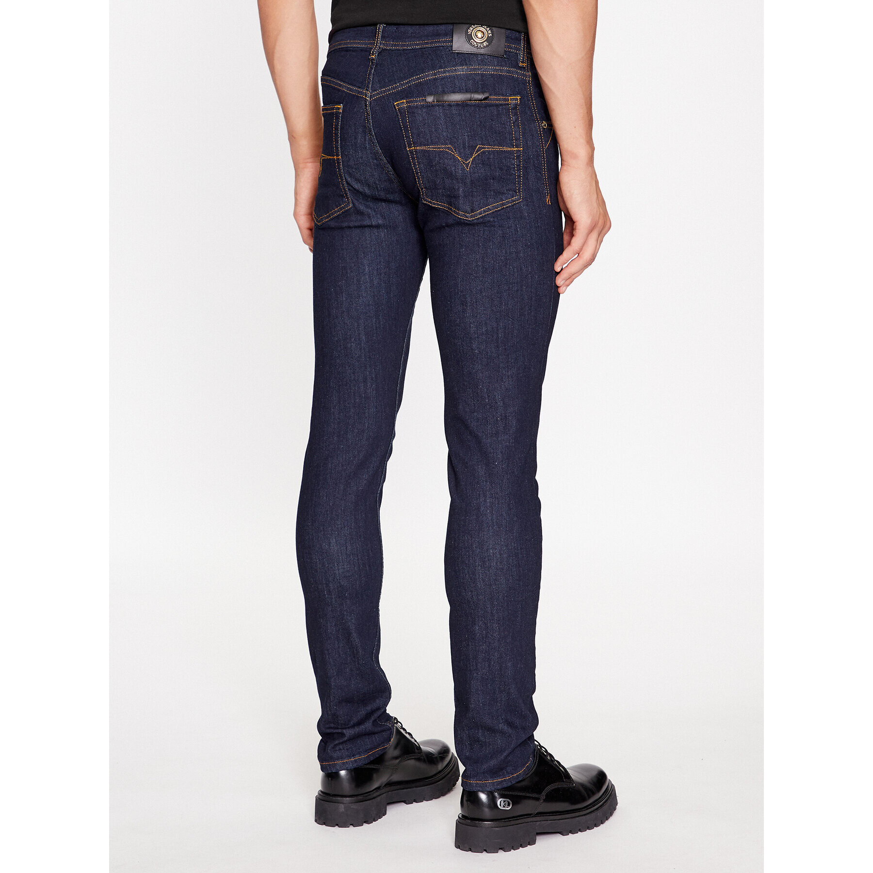 Versace Jeans Couture Jeansy 75GAB5R0 Tmavomodrá Straight Fit - Pepit.cz