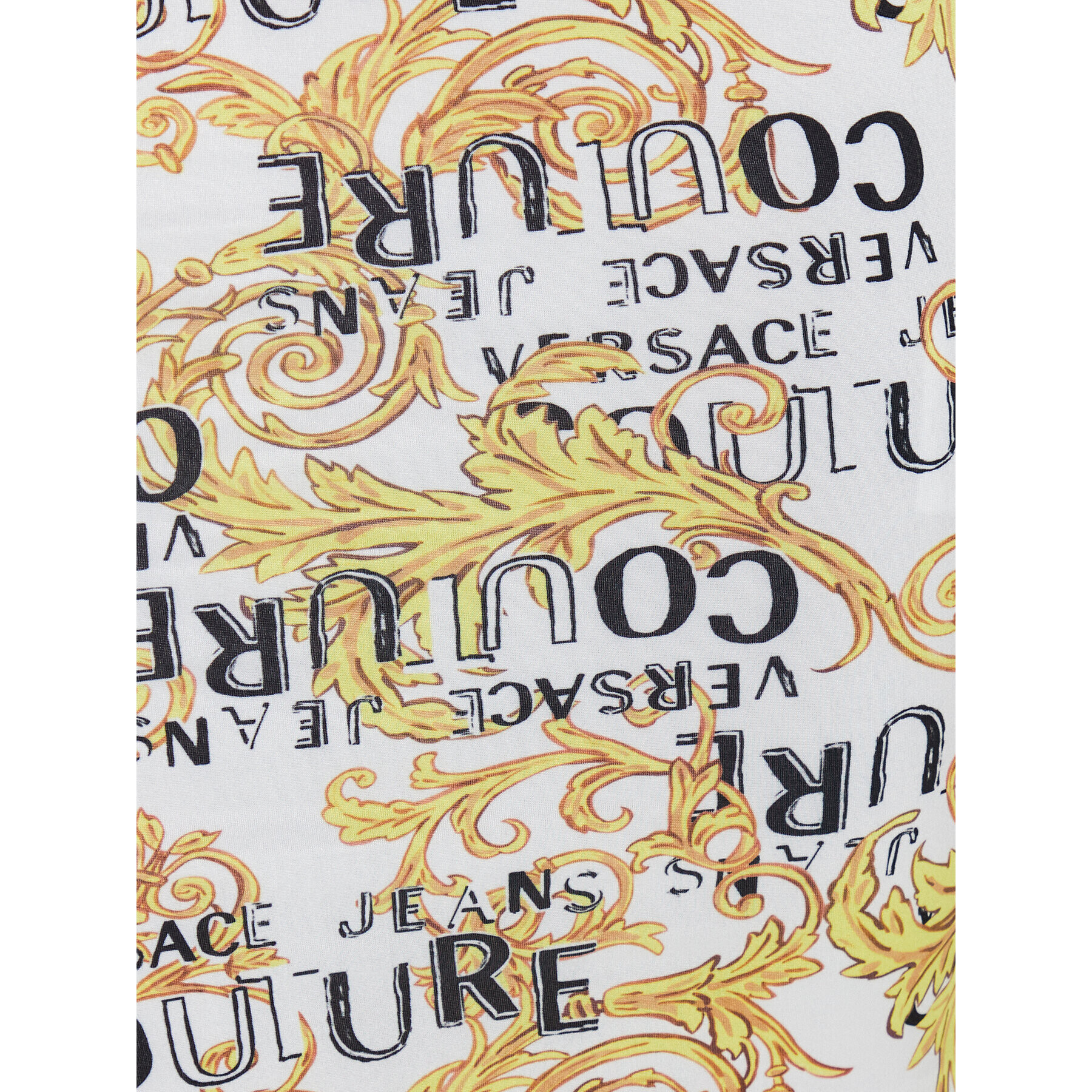 Versace Jeans Couture Každodenní šaty Organzino Print Logo 74HAO946 Bílá Regular Fit - Pepit.cz