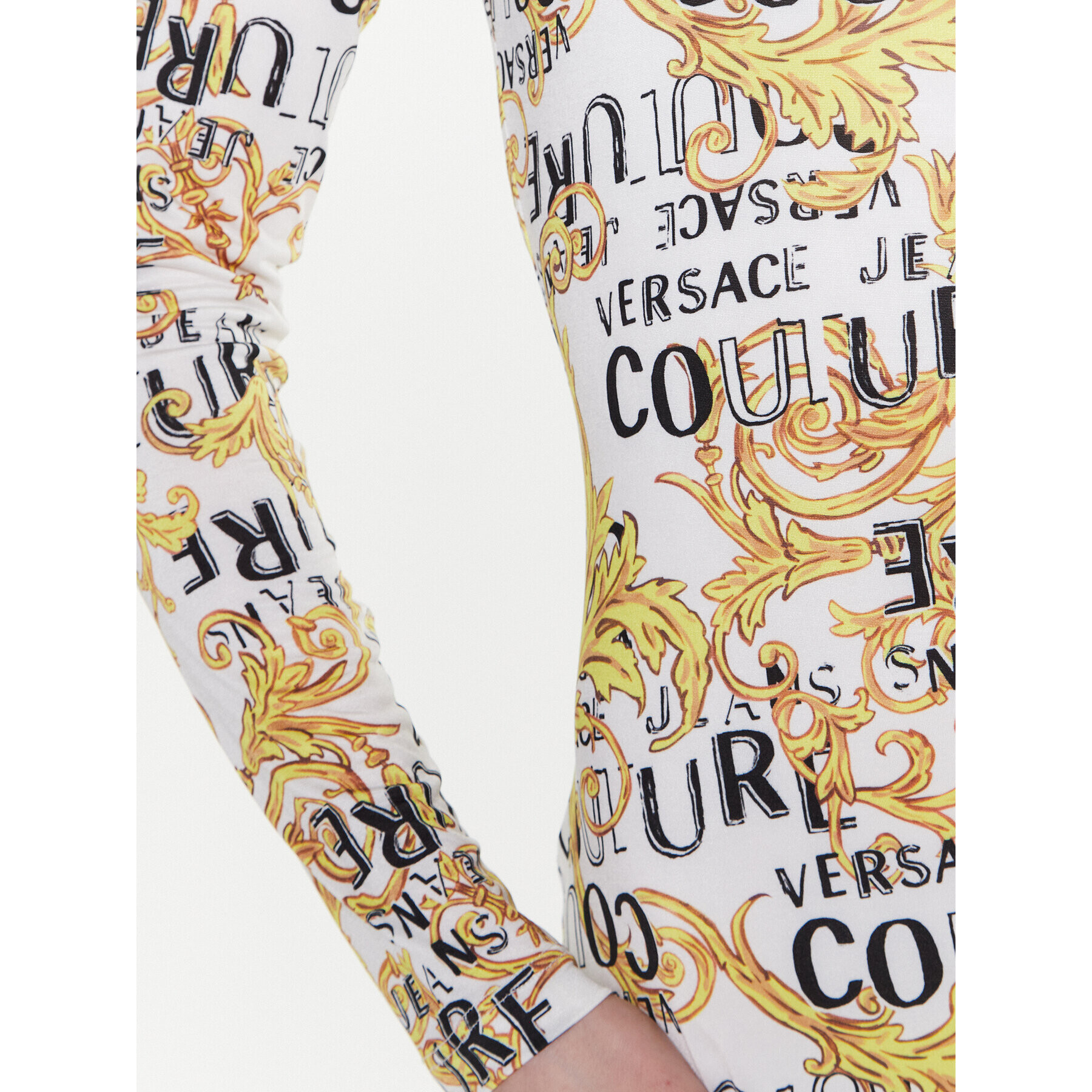 Versace Jeans Couture Každodenní šaty Print Logo 74HAO938 Bílá Slim Fit - Pepit.cz