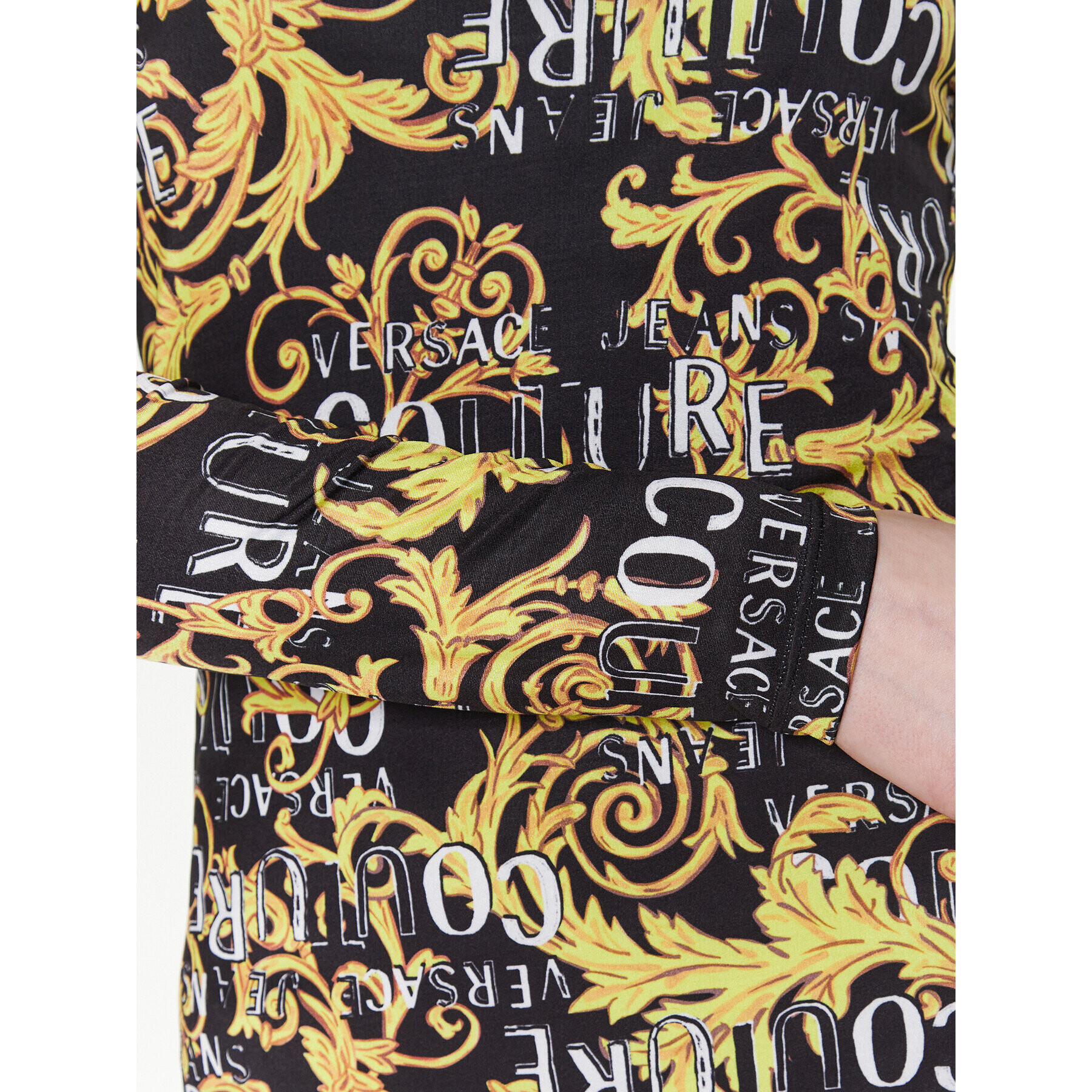 Versace Jeans Couture Každodenní šaty Print Logo 74HAO938 Černá Slim Fit - Pepit.cz