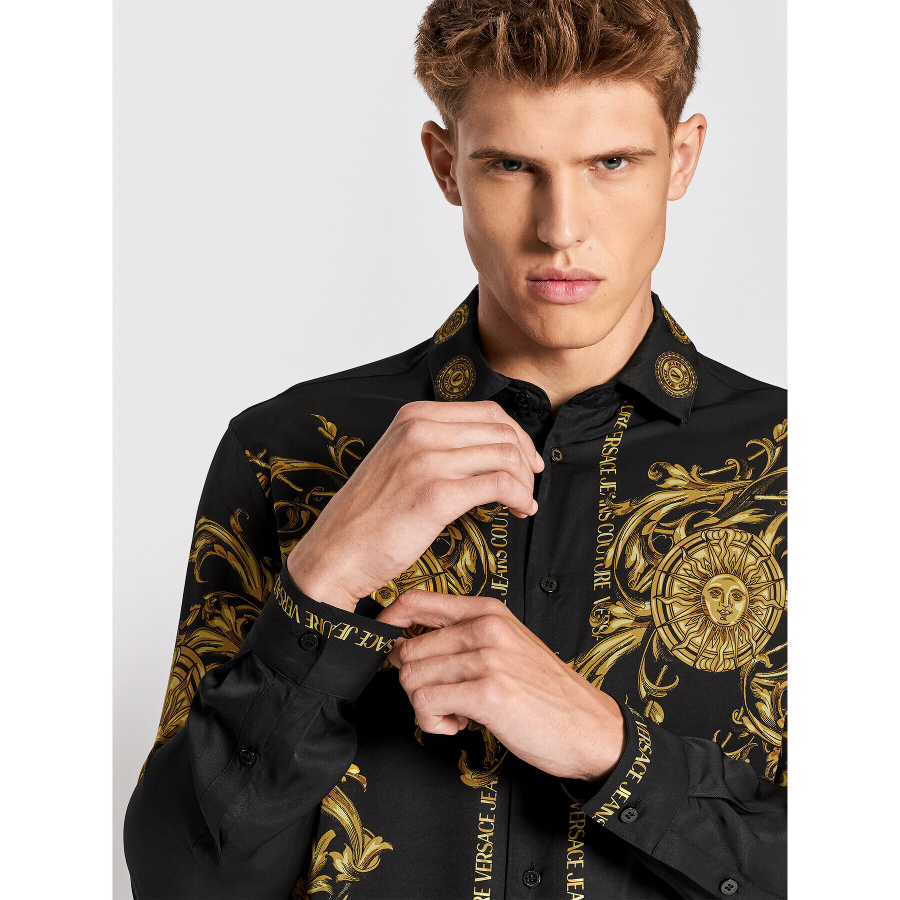 Versace Jeans Couture Košile 72GAL2RB Černá Regular Fit - Pepit.cz