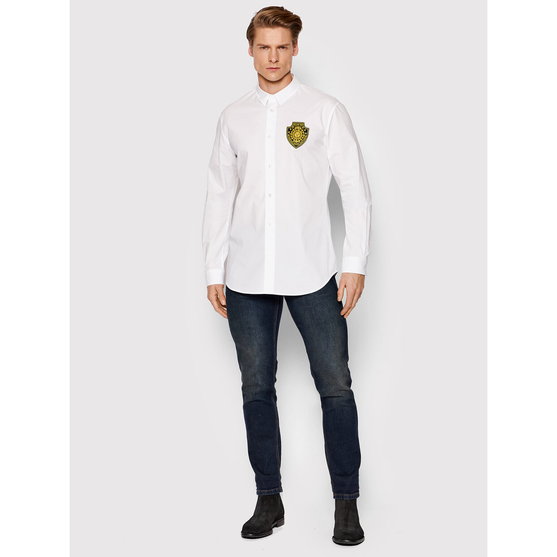 Versace Jeans Couture Košile 72GAL2S6 Bílá Slim Fit - Pepit.cz