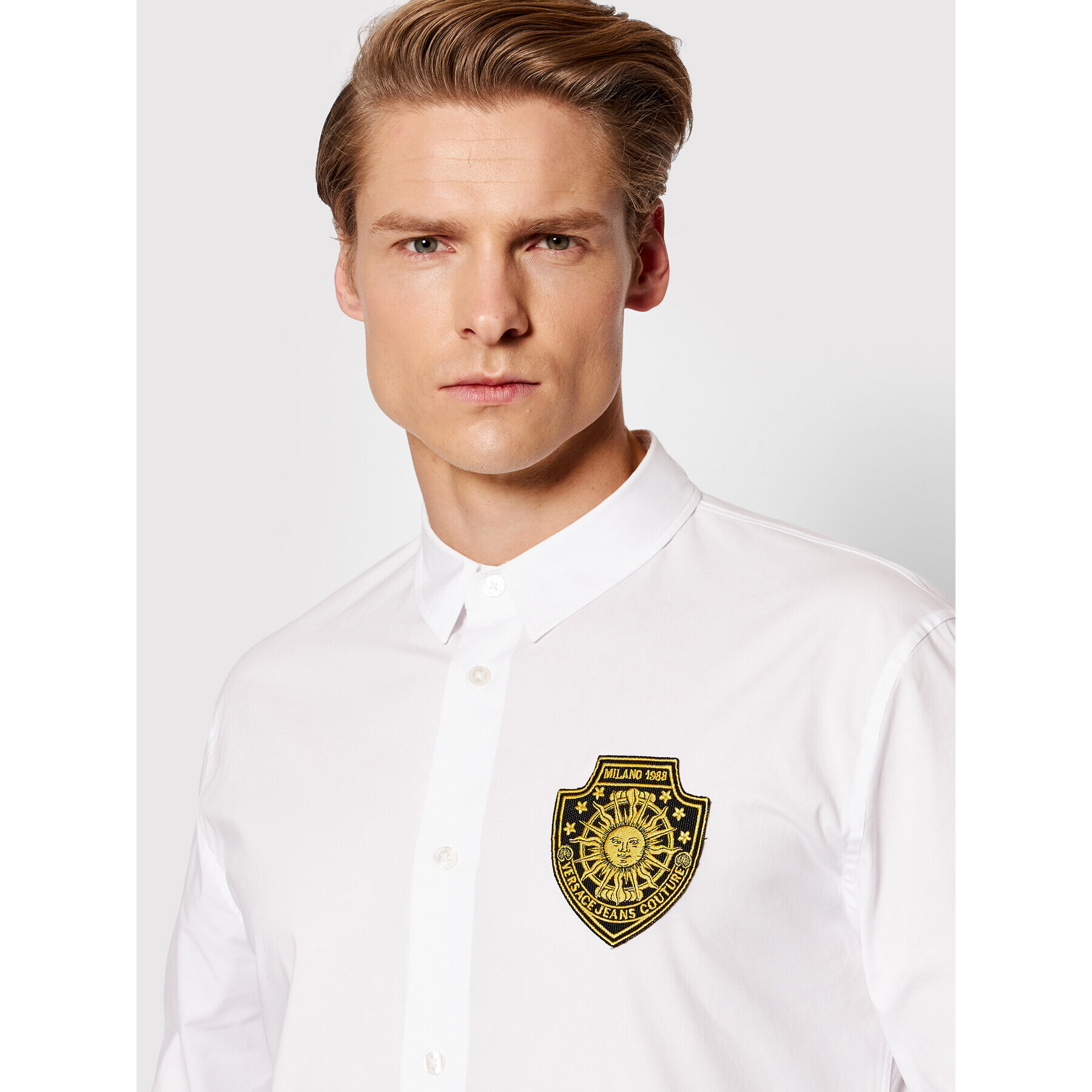 Versace Jeans Couture Košile 72GAL2S6 Bílá Slim Fit - Pepit.cz