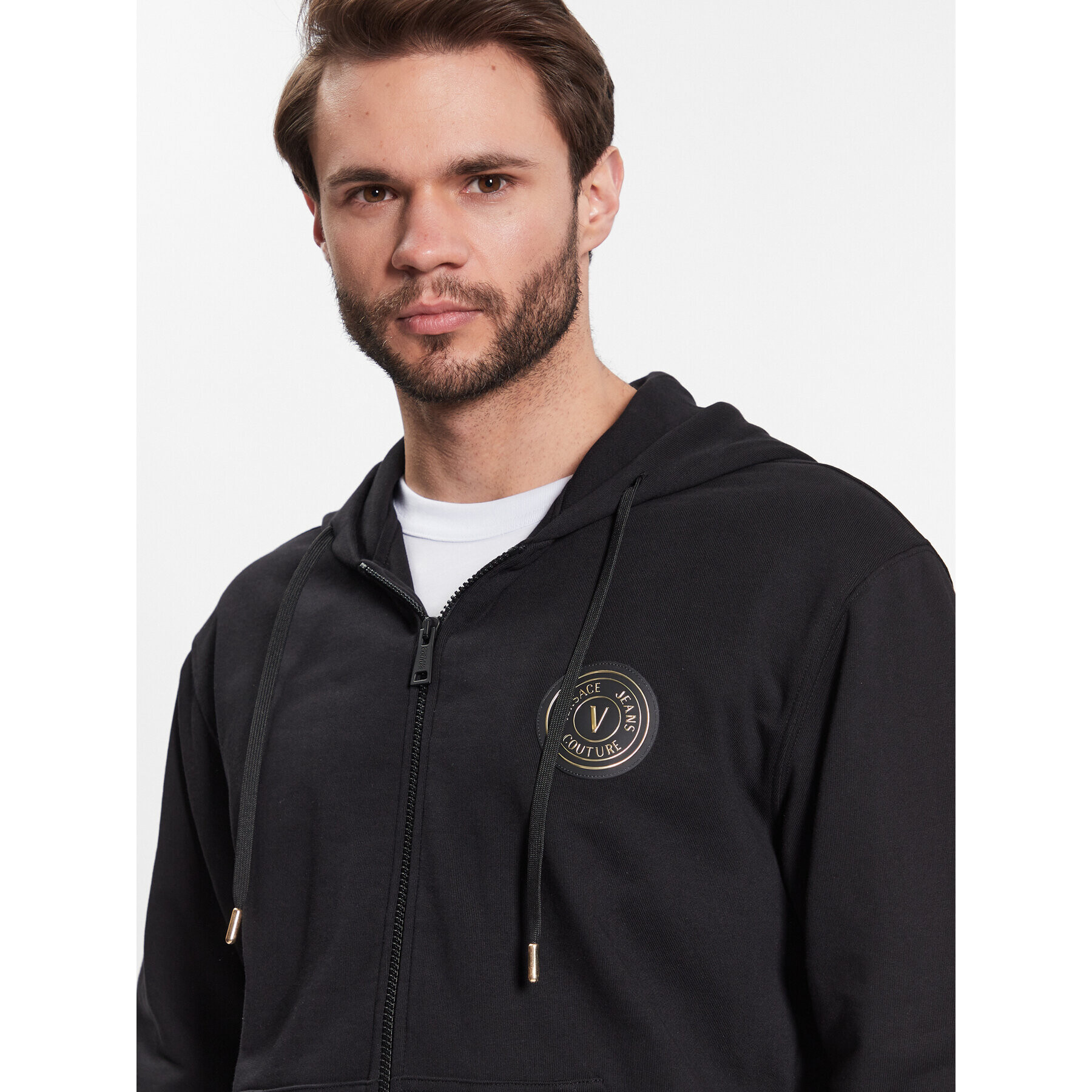 Versace Jeans Couture Mikina 74GAIY01 Černá Regular Fit - Pepit.cz