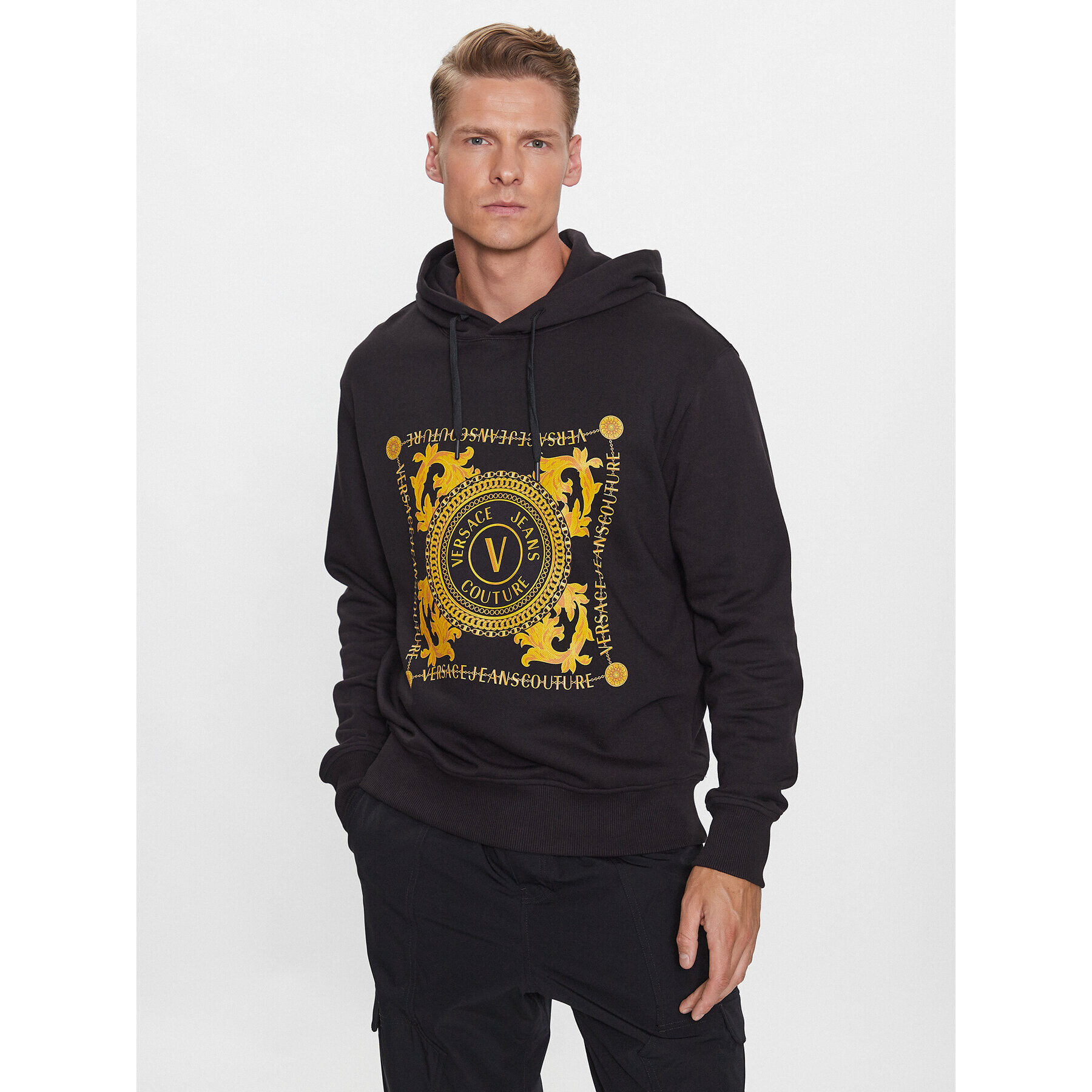 Versace Jeans Couture Mikina 75GAIF07 Černá Regular Fit - Pepit.cz