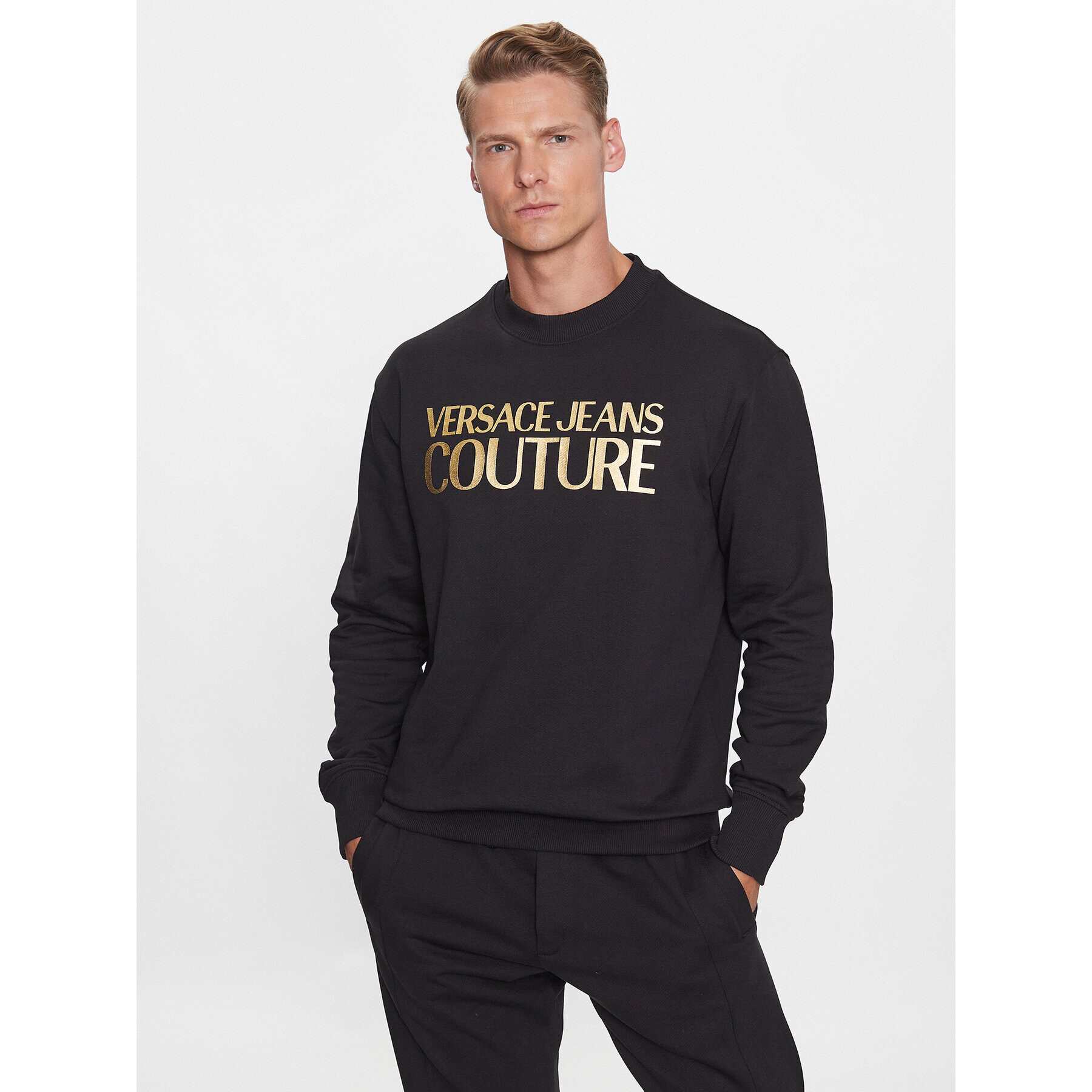 Versace Jeans Couture Mikina 75GAIT01 Černá Regular Fit - Pepit.cz