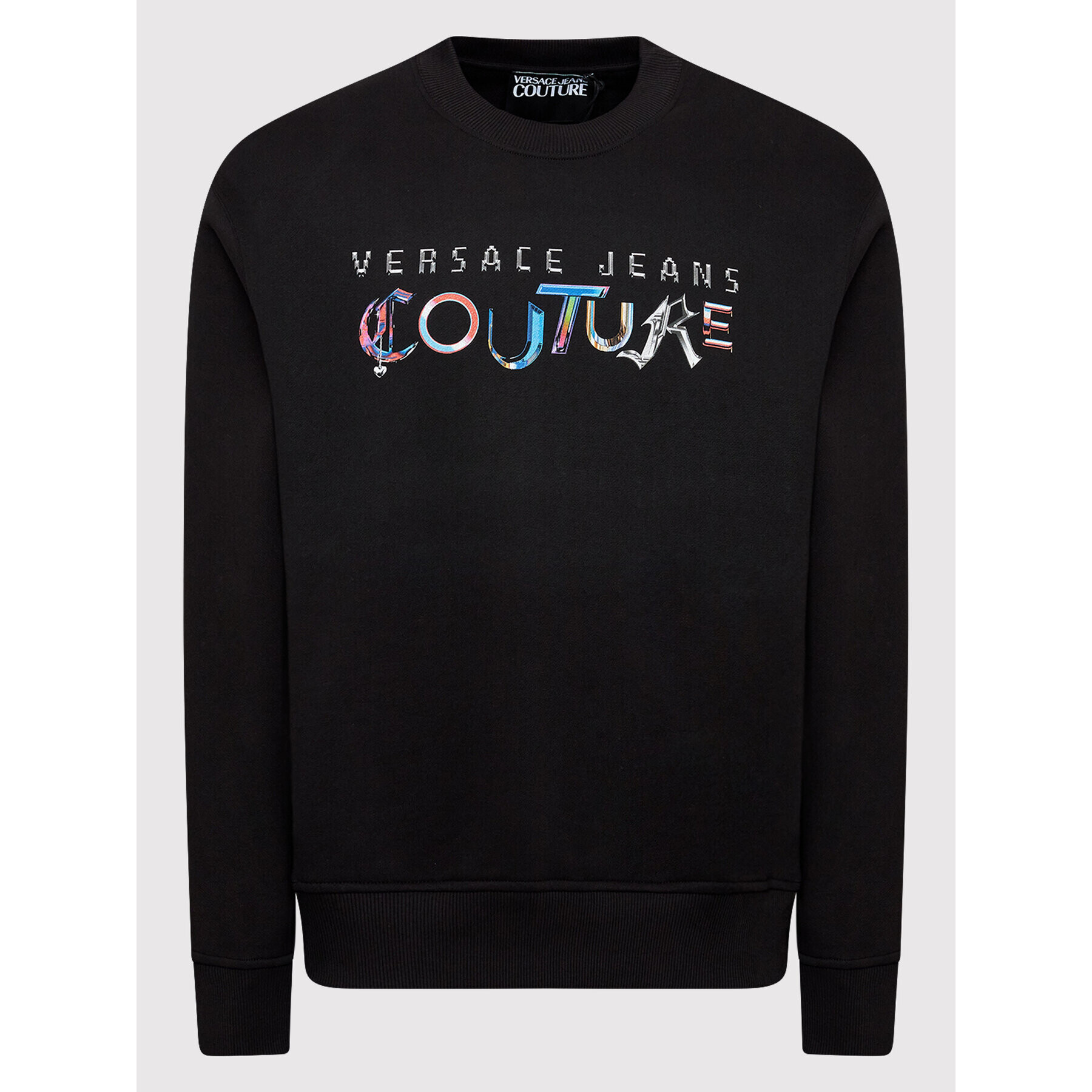 Versace Jeans Couture Mikina Brushe 73GAIF05 Černá Regular Fit - Pepit.cz