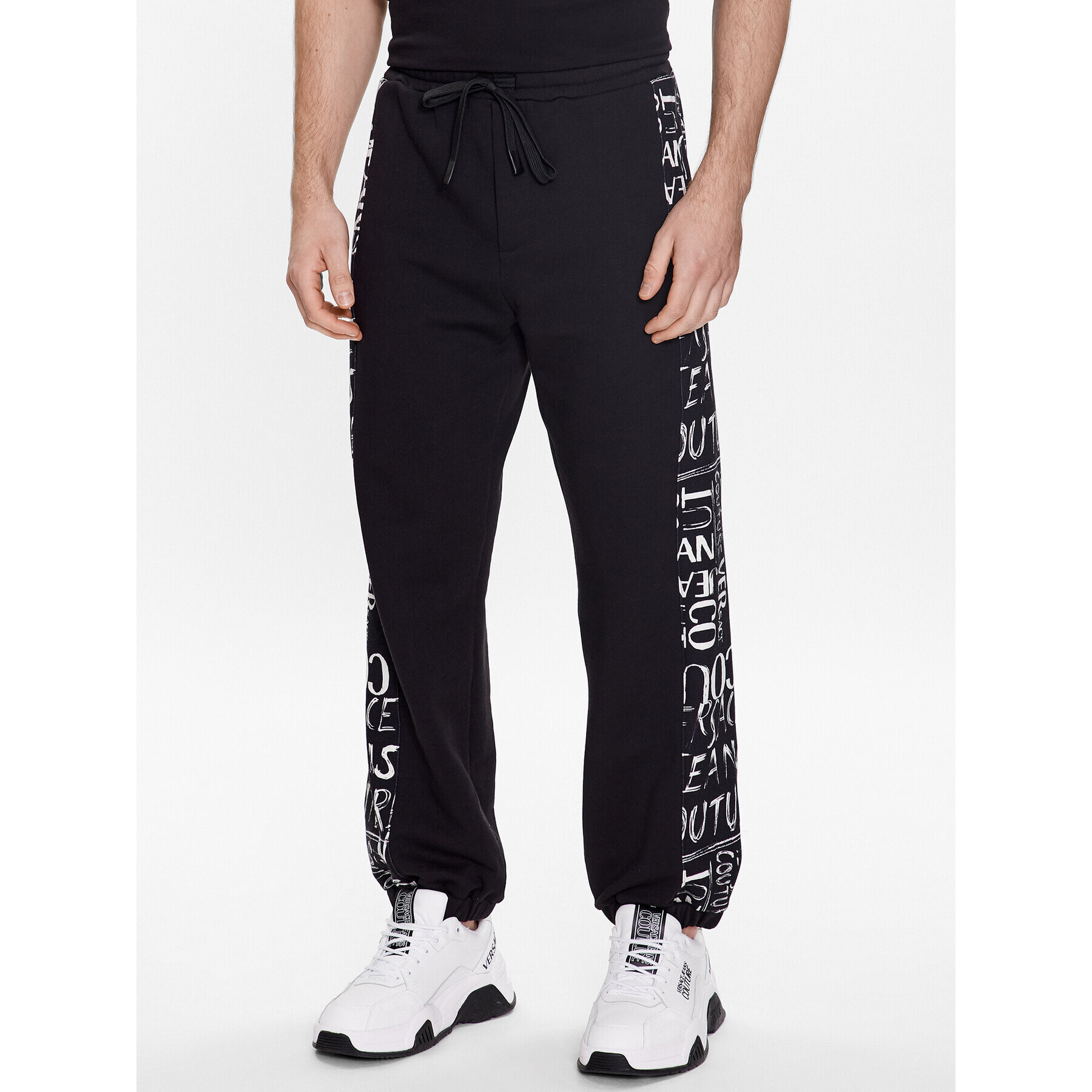 Versace Jeans Couture Teplákové kalhoty Logo 74GAA316 Černá Regular Fit - Pepit.cz