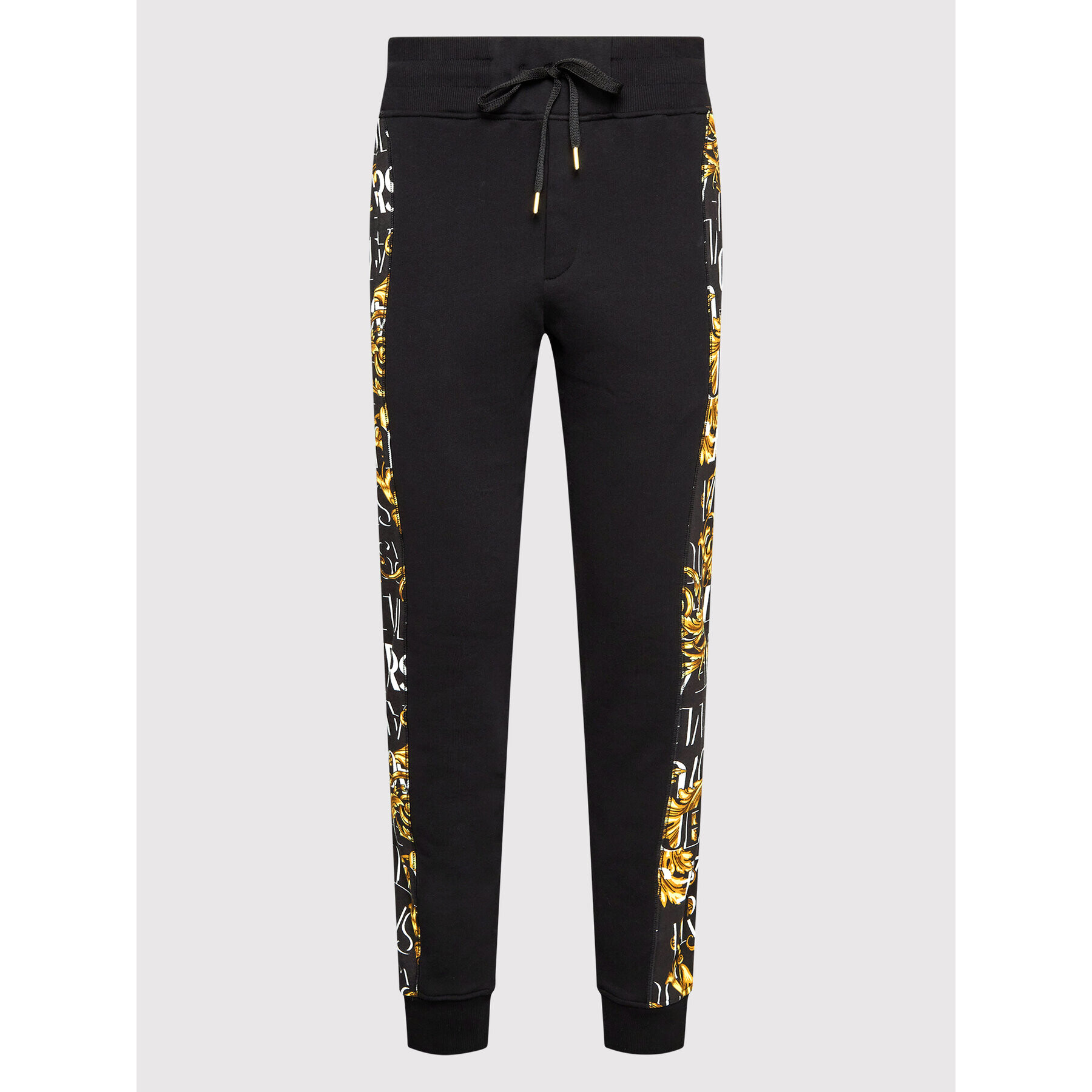 Versace Jeans Couture Teplákové kalhoty Logo Baroque 73GAA3C0 Černá Regular Fit - Pepit.cz