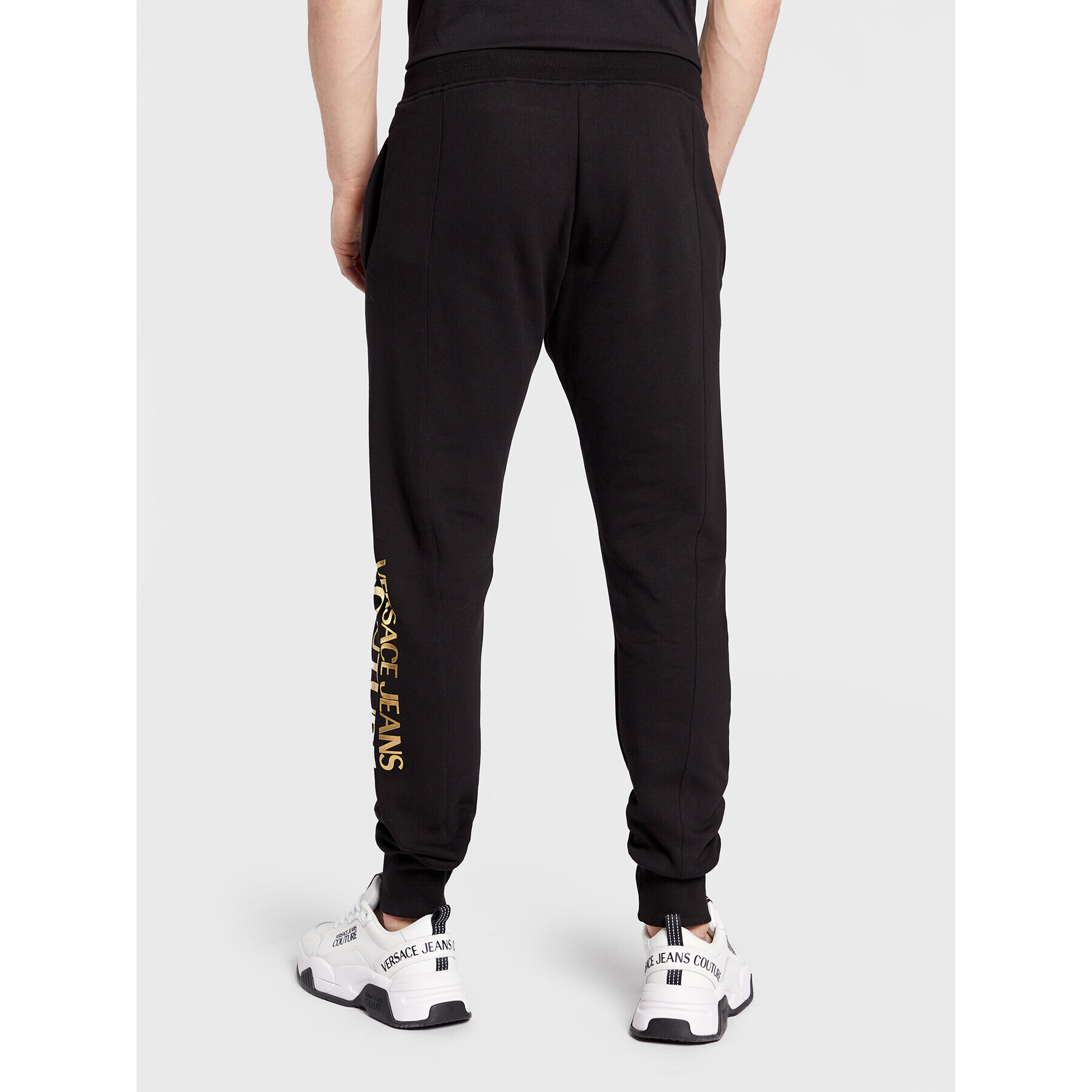 Versace Jeans Couture Teplákové kalhoty Logo Thick 73GAAT01 Černá Regular Fit - Pepit.cz